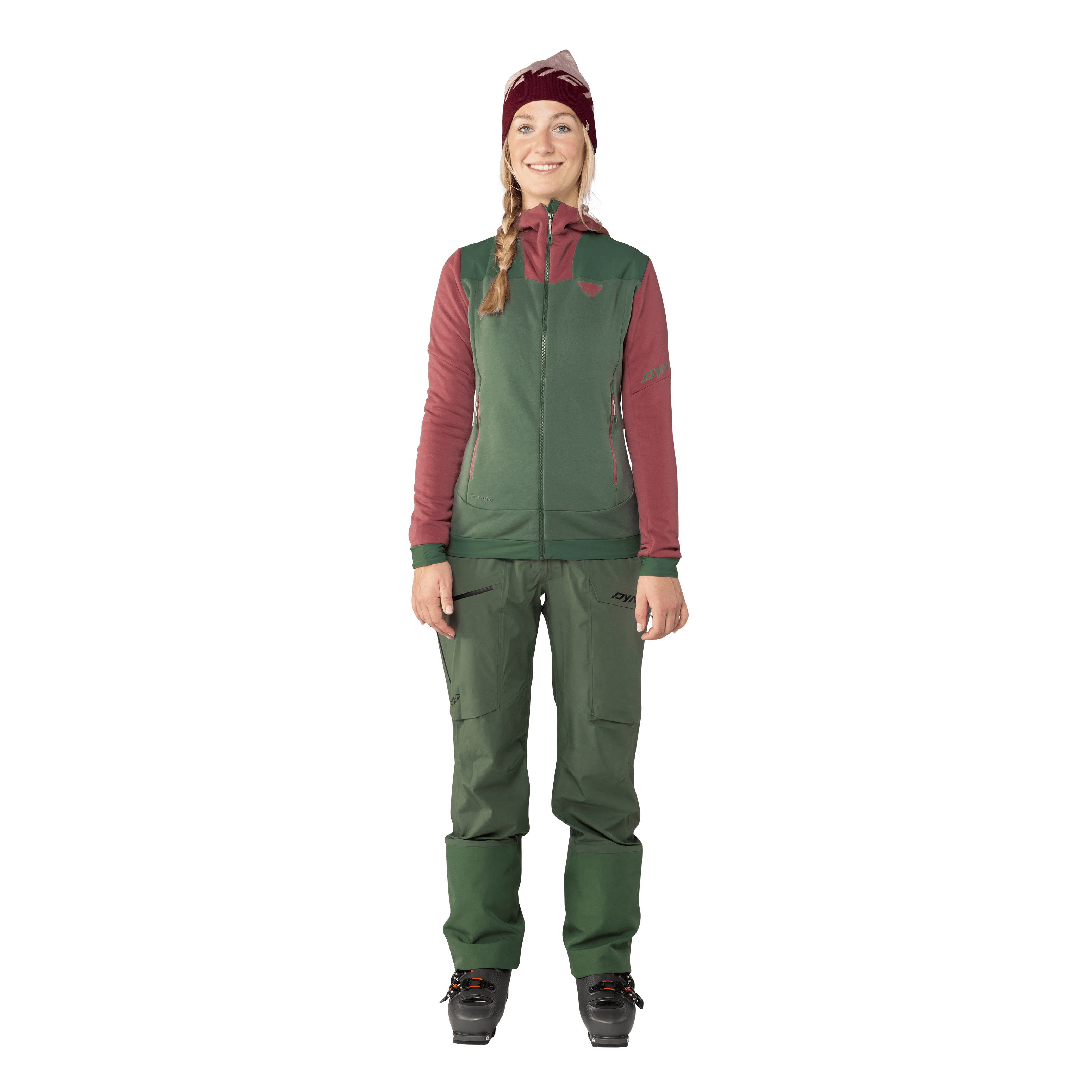 Tigard Polartec Kapuzenjacke Damen on_body image