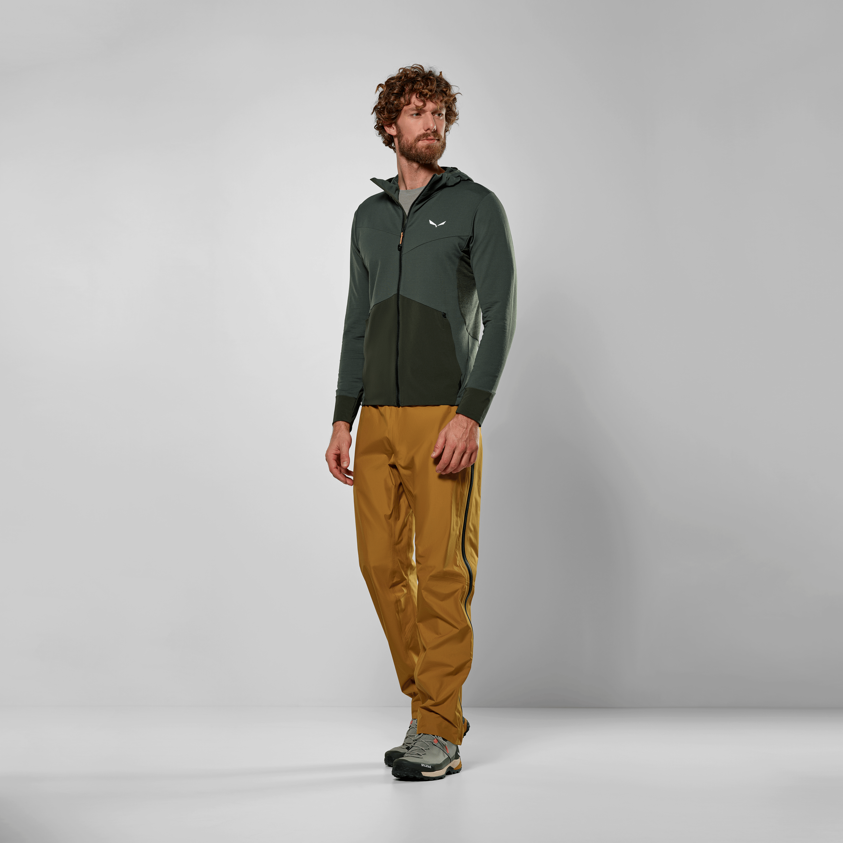Puez Merino Durastretch Hooded Jacket Men on_body image