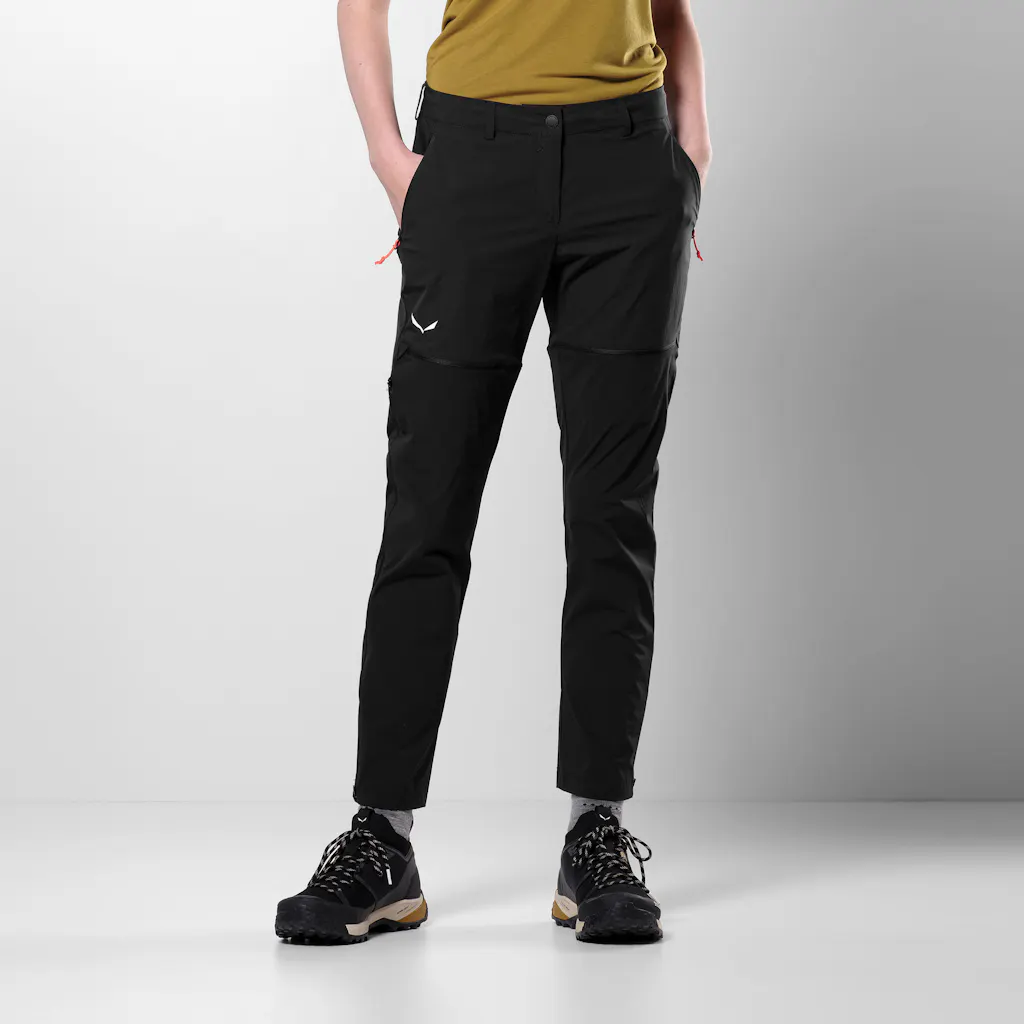 SALEWA - Puez Talvena Durastretch Pantaloni 2 in 1 Donna - Nero (Taglia: 48)