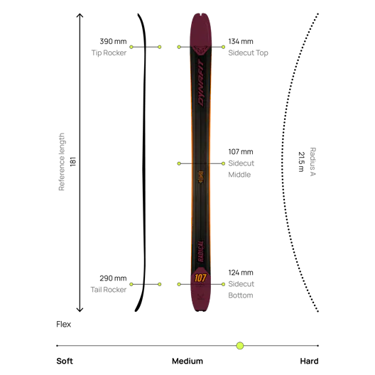 Ski de randonnée Radical 107 unisexe tech_detail image