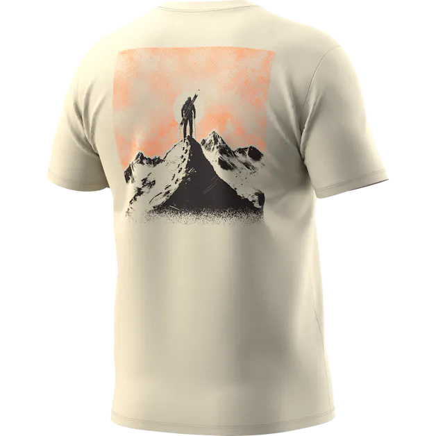 T-shirt in cotone con grafica sul retro uomo still image