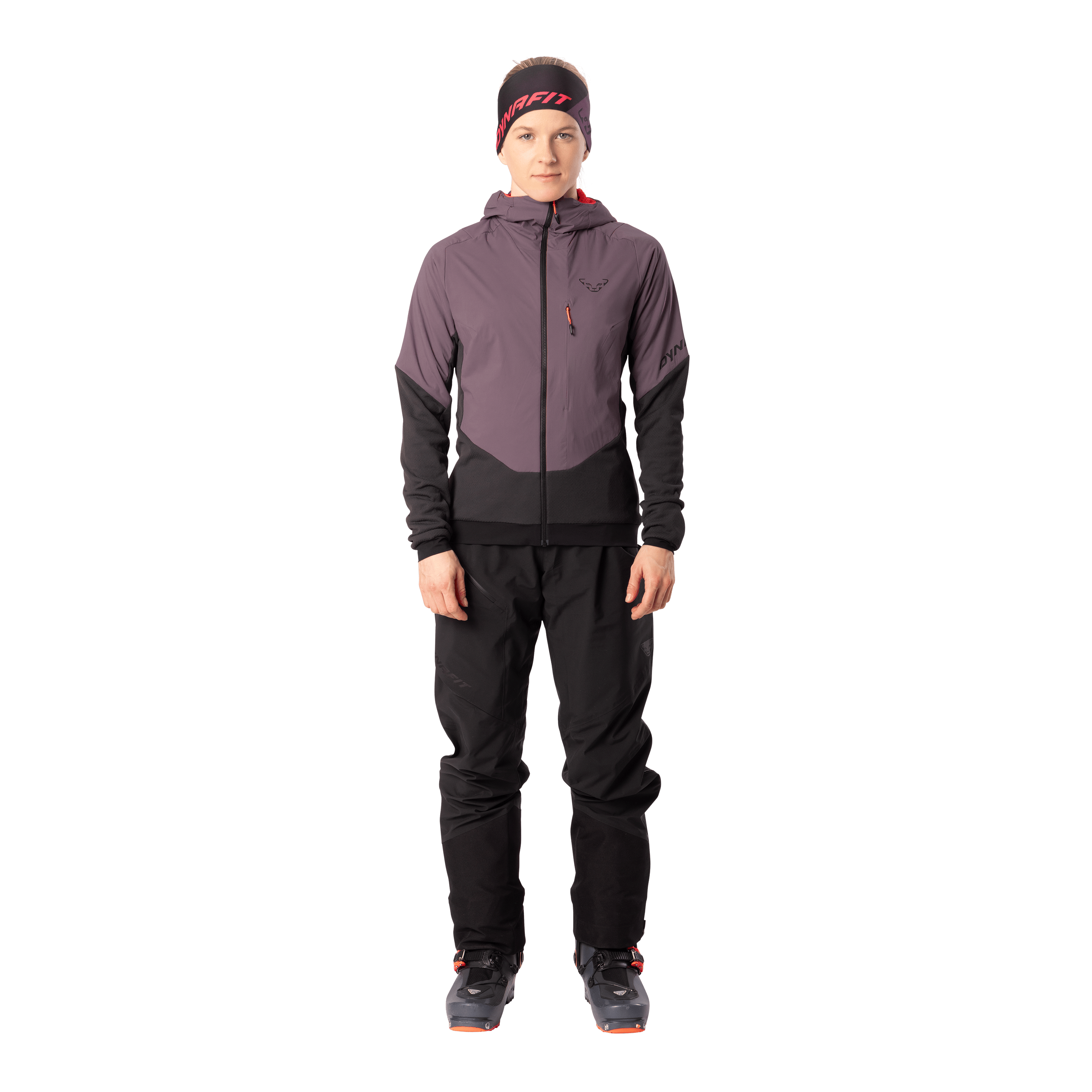 Blacklight Hybrid Thermal Jacket Women on_body image