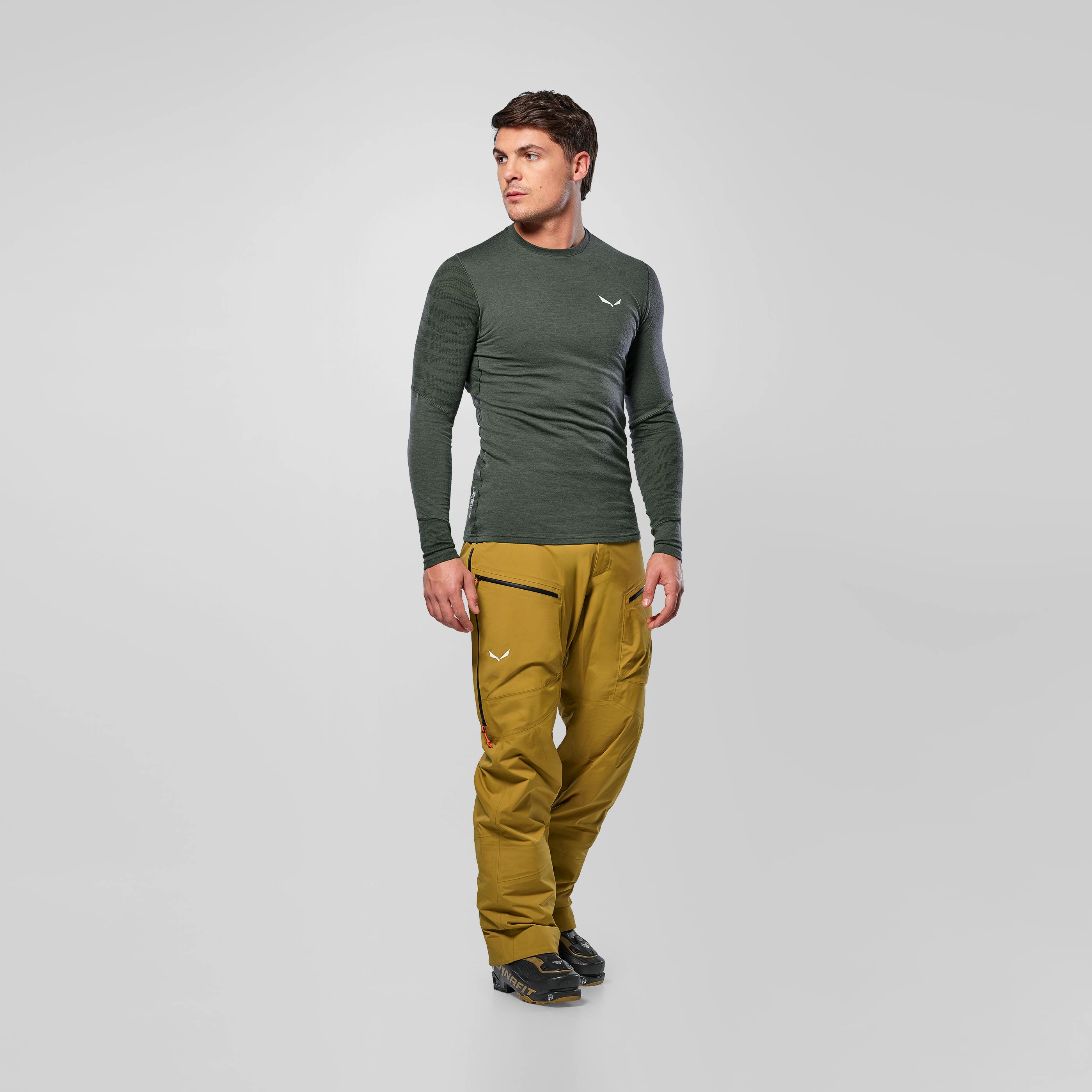 Cristallo Warm Alpine Merino Responsive Baselayer Manches Longues Homme on_body image