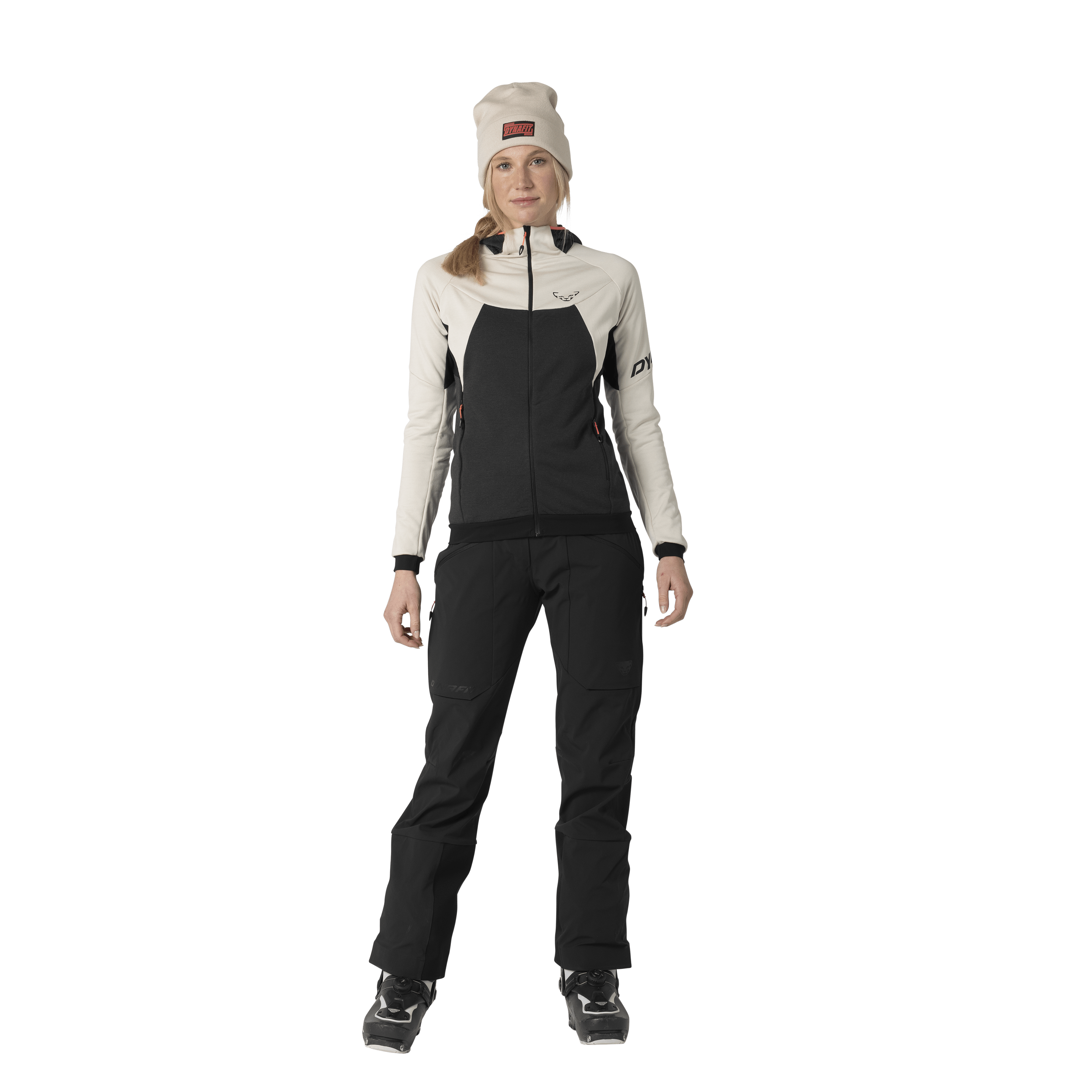 Tour Wool Thermal giacca con cappuccio donna on_body image