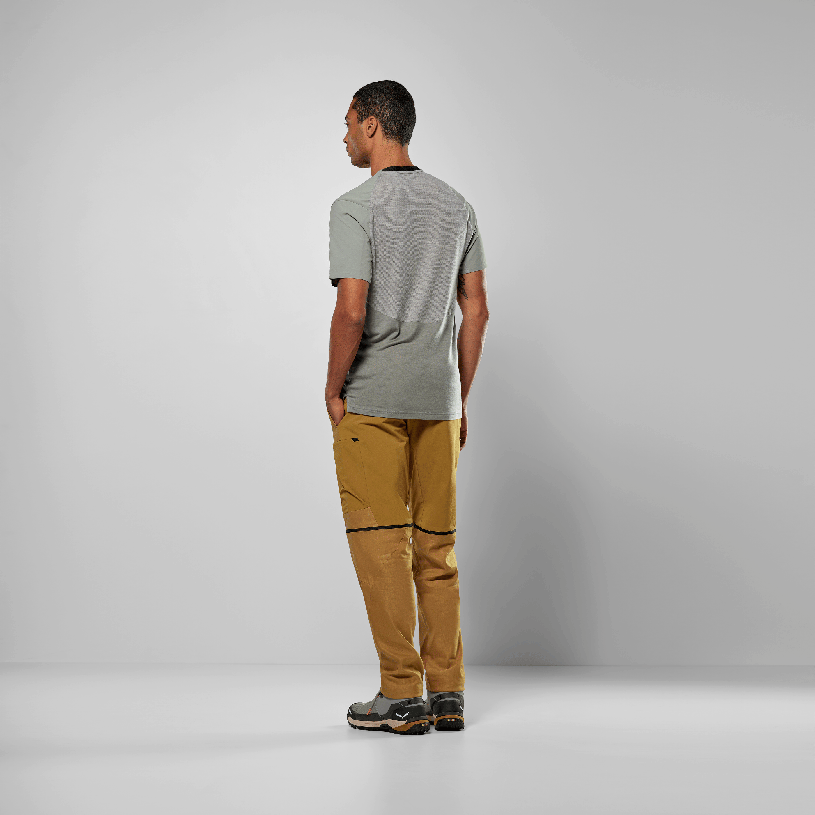 Puez Merino Hybrid T-Shirt Men on_body image