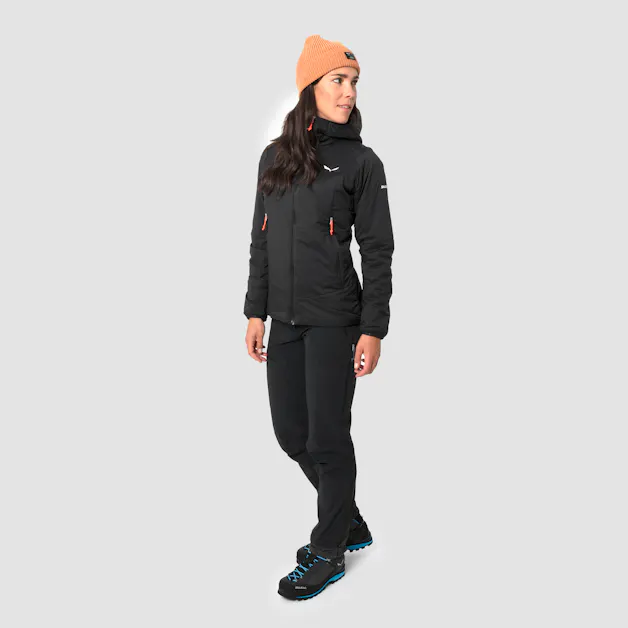 Ortles Tirolwool Responsive Stretch Kapuzenjacke Damen on_body image