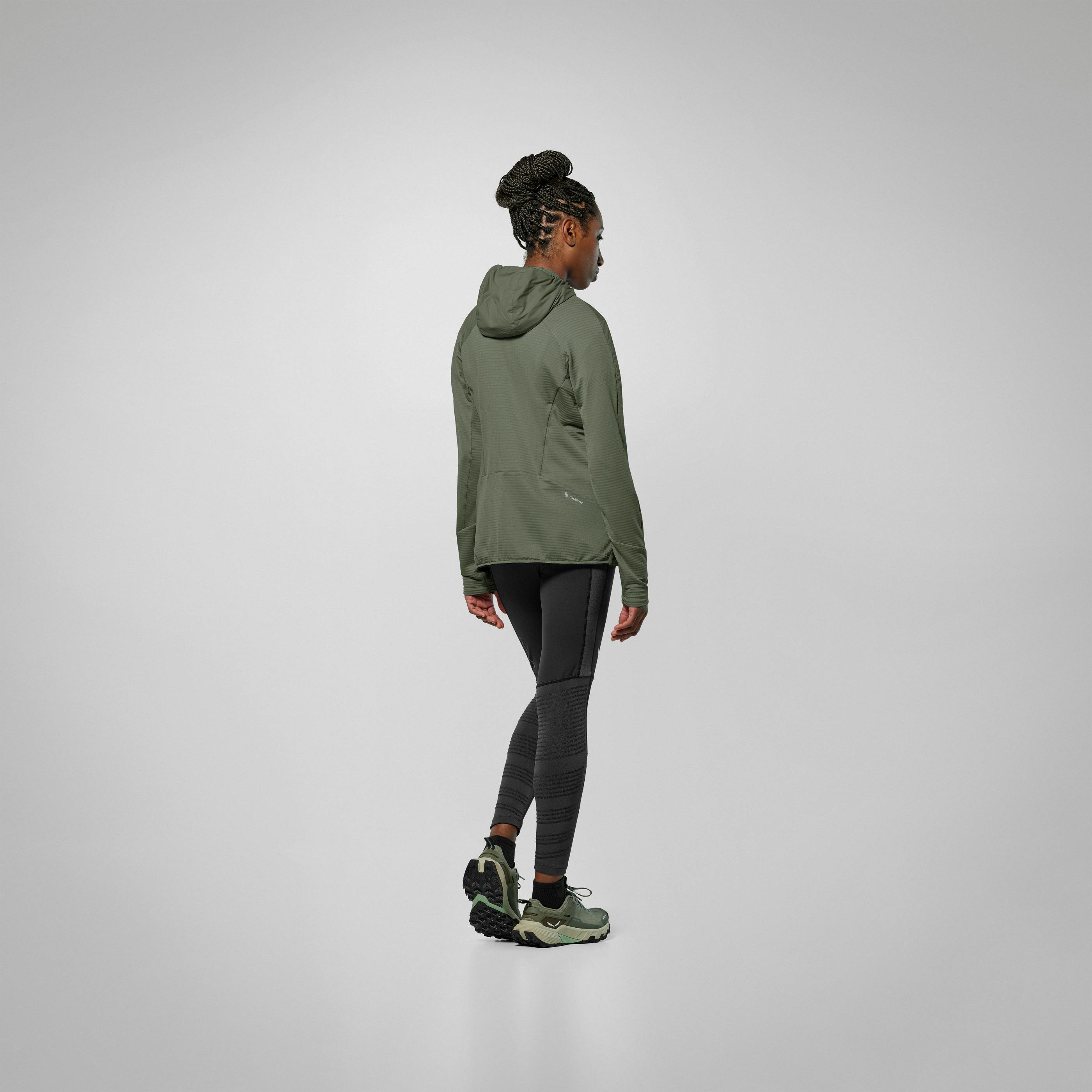 Pedroc Wind Pile con Cappuccio Donna on_body image