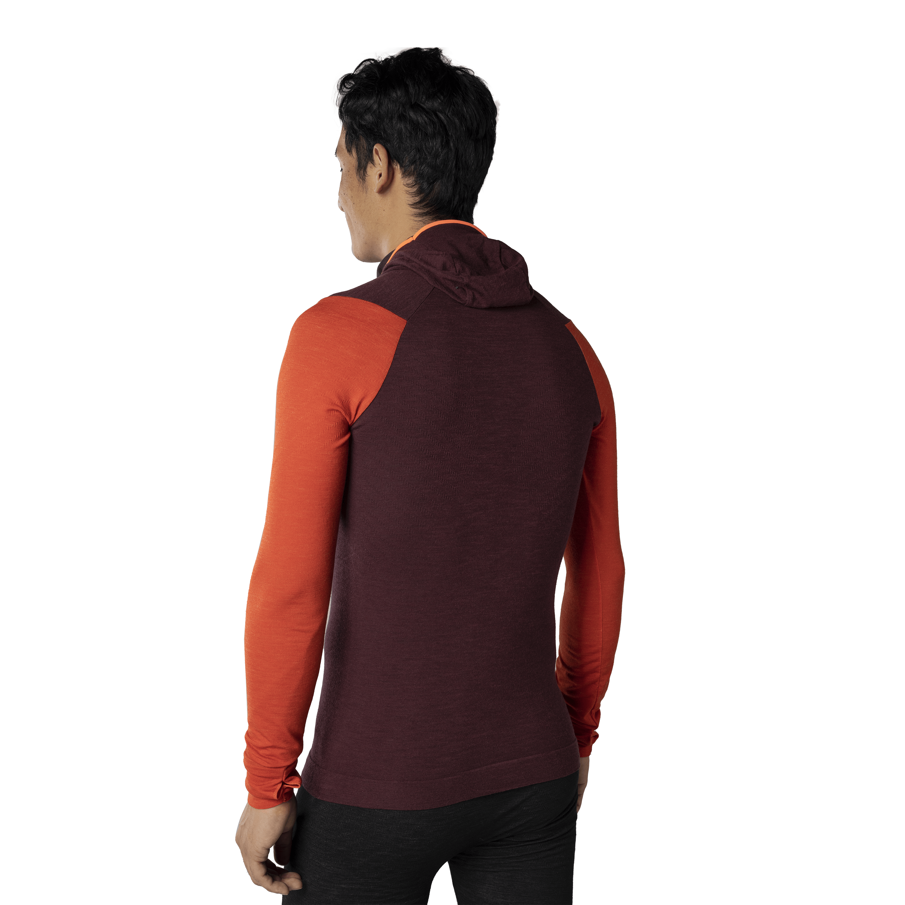 Maglia a maniche lunghe con cappuccio Tigard Merino uomo perspective_view image