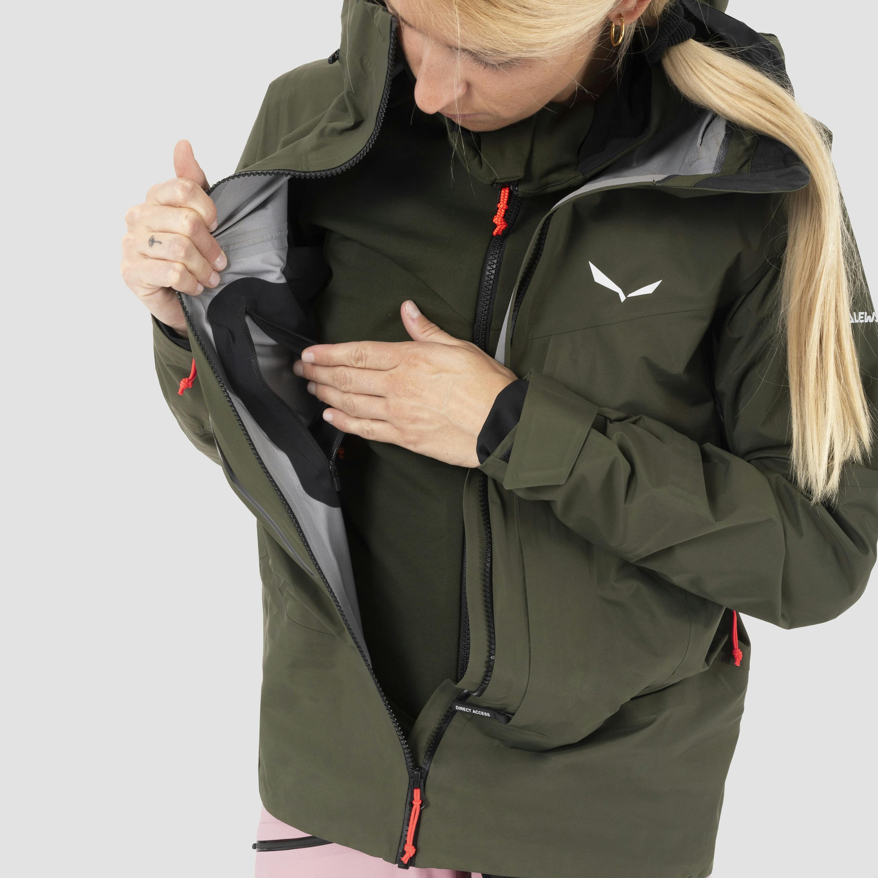 Hardshell Jacke Skijacke Salewa Damen Sella Layers Powertex