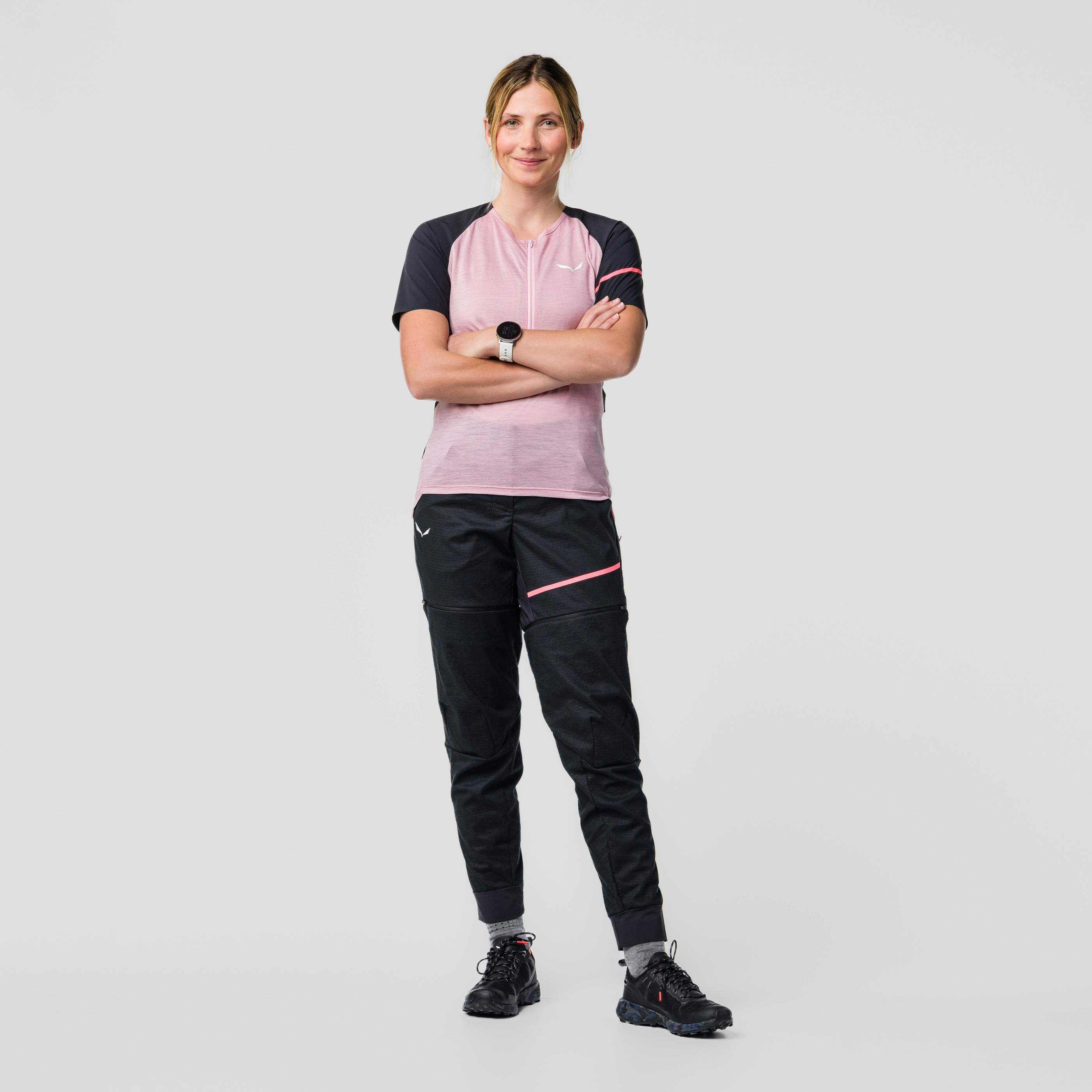 Vento Hemp/Durastretch 2 In 1 Softshell Hose Damen  on_body image