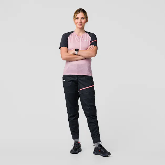 Vento Hemp/Durastretch 2 In 1 Softshell Hose Damen on_body image