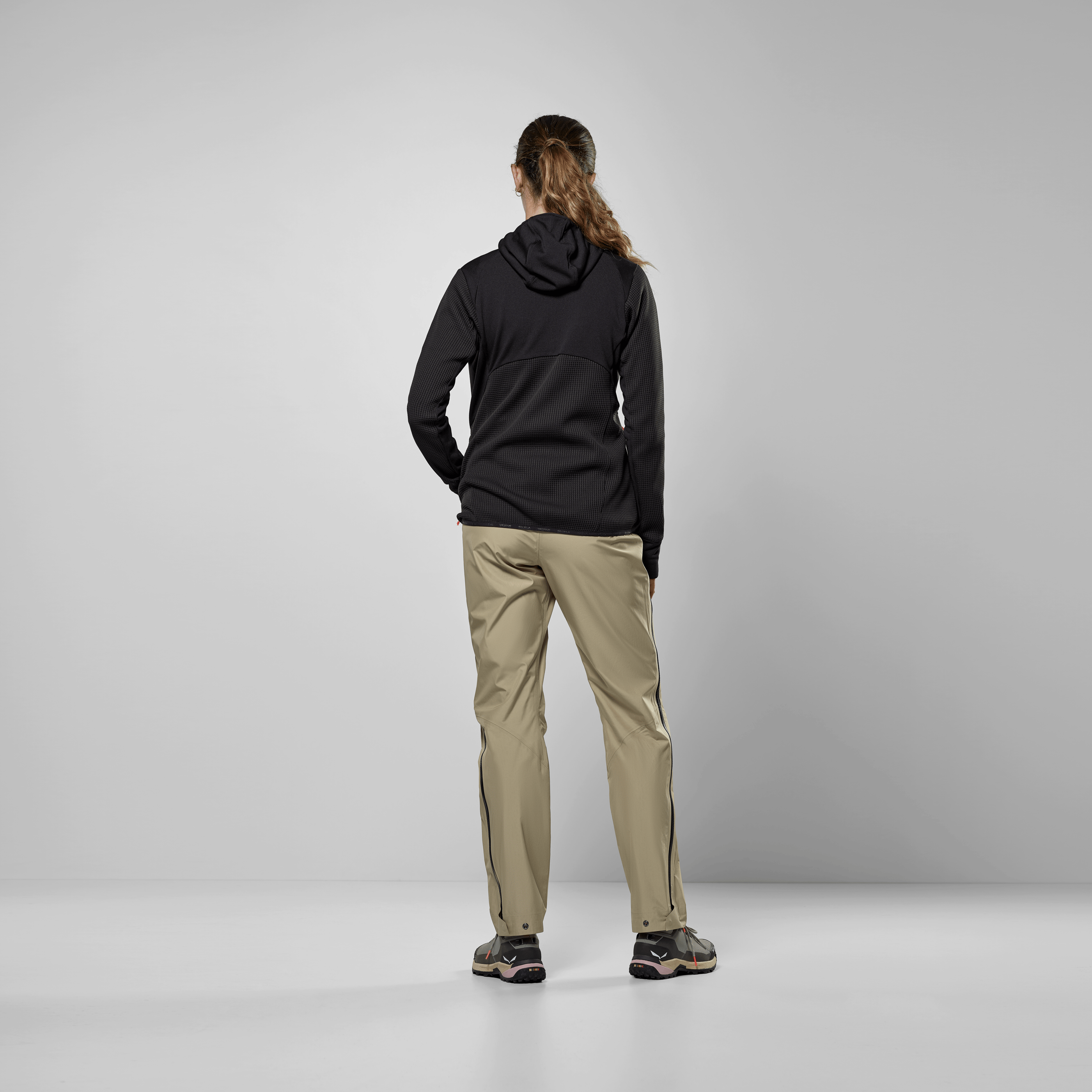 Puez Waffle Hybrid Polarlite Felpa con Cappuccio Donna on_body image