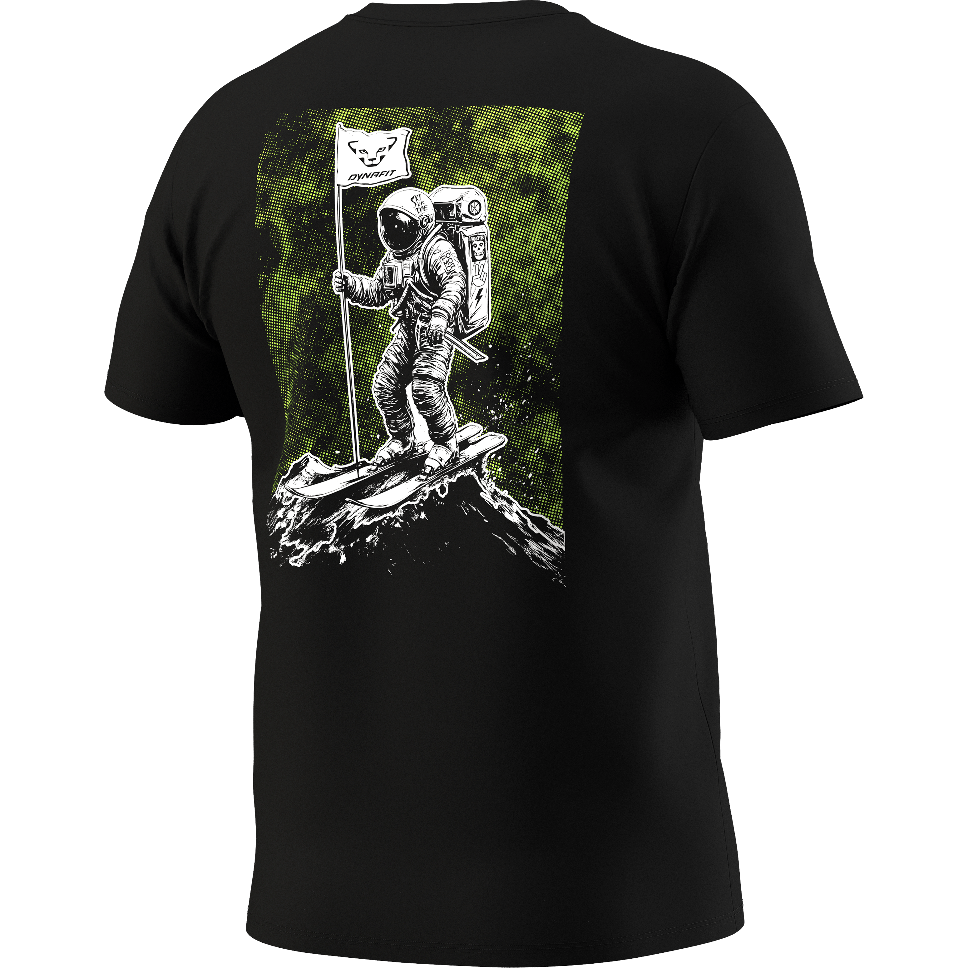 T-shirt in cotone con grafica sul retro uomo still image