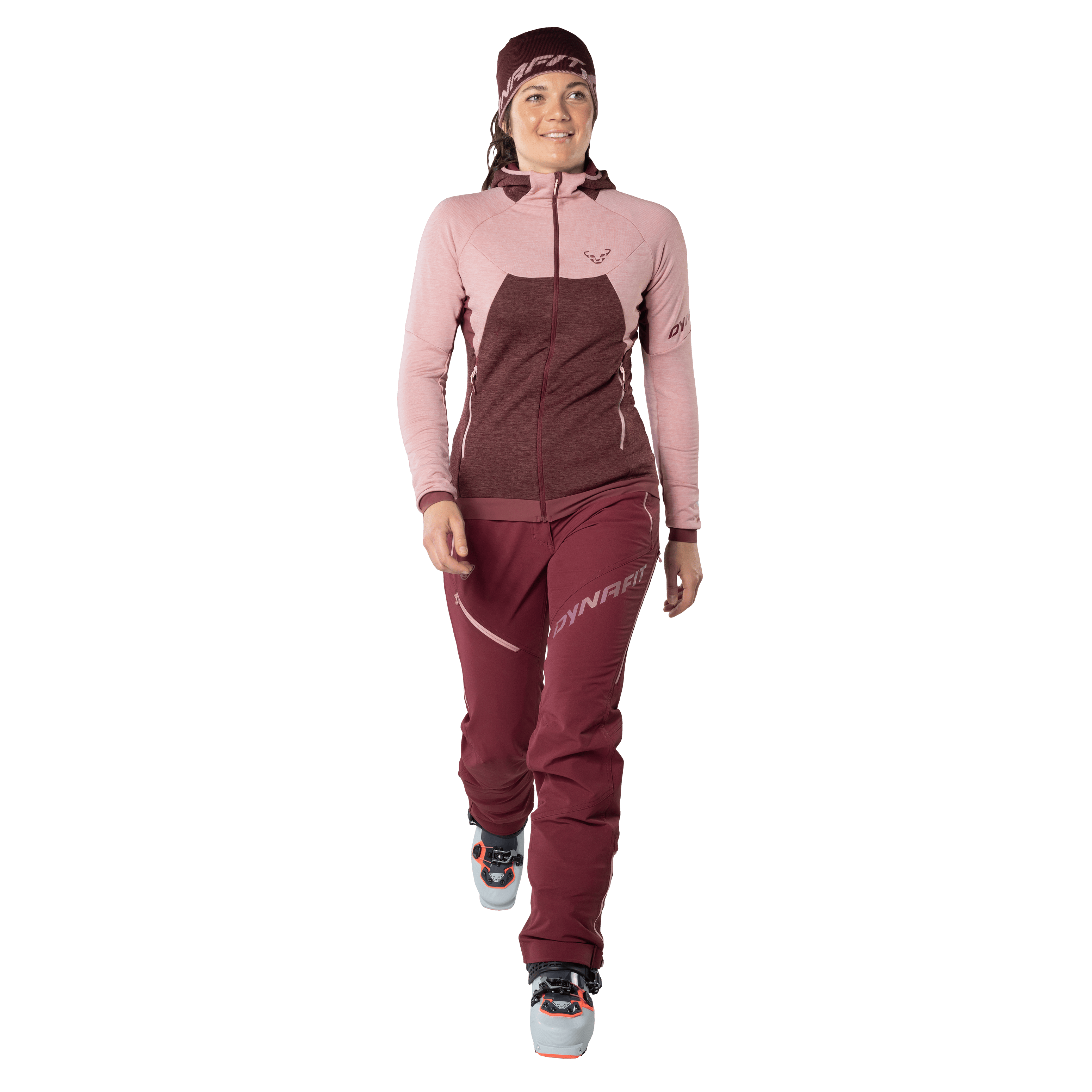 Tour Wool Thermal Kapuzenjacke Damen on_body image