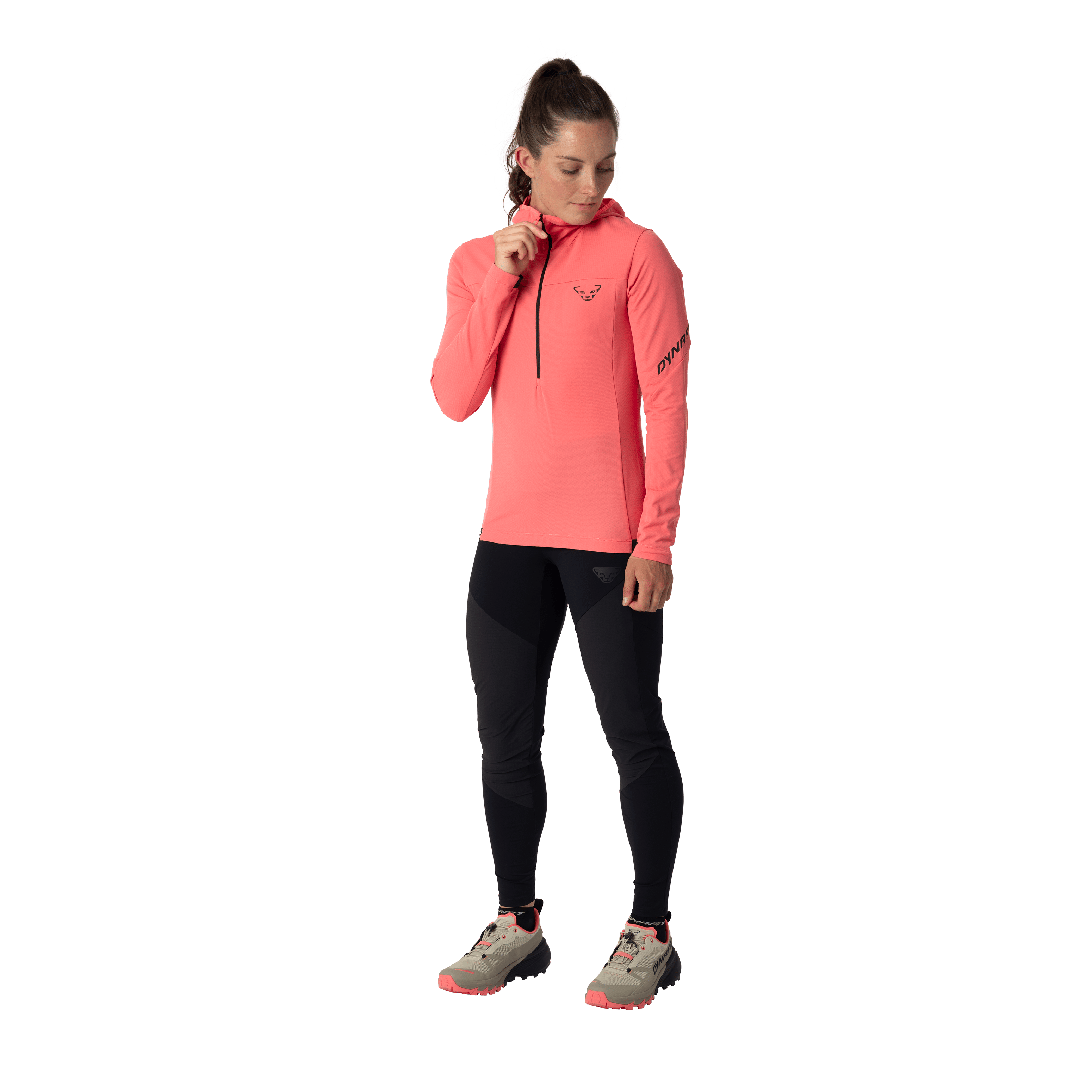 Couche thermique Traverse 1/2 zip femmes on_body image