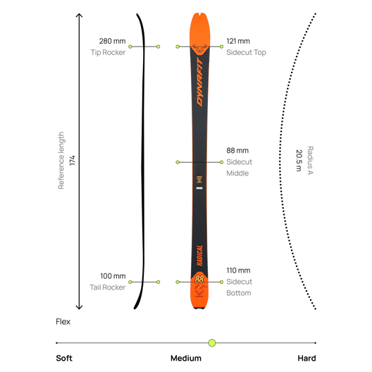 Radical 88 Limited Edition Touring Ski Men action_shot image