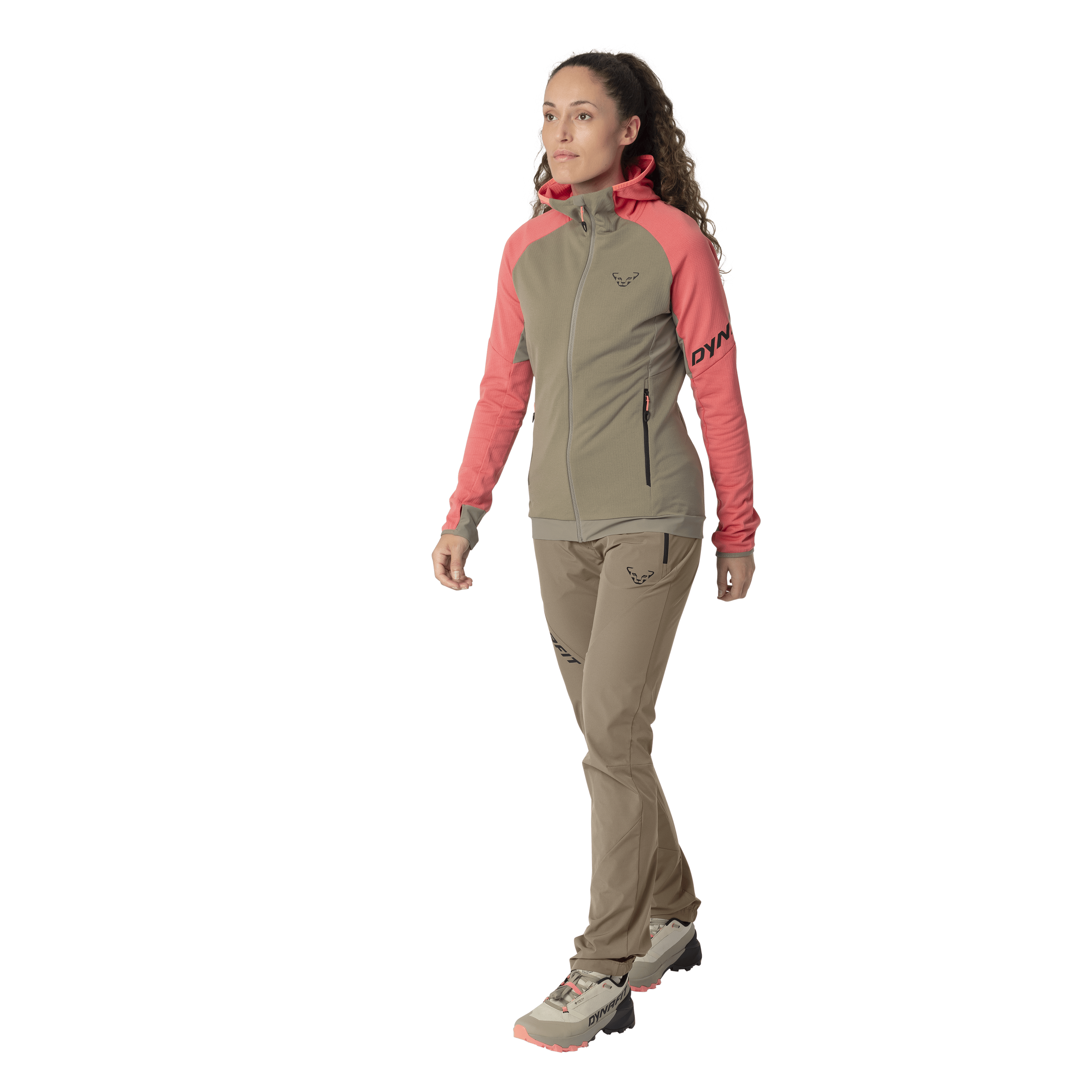 Transalper Polartec Kapuzenjacke Damen on_body image
