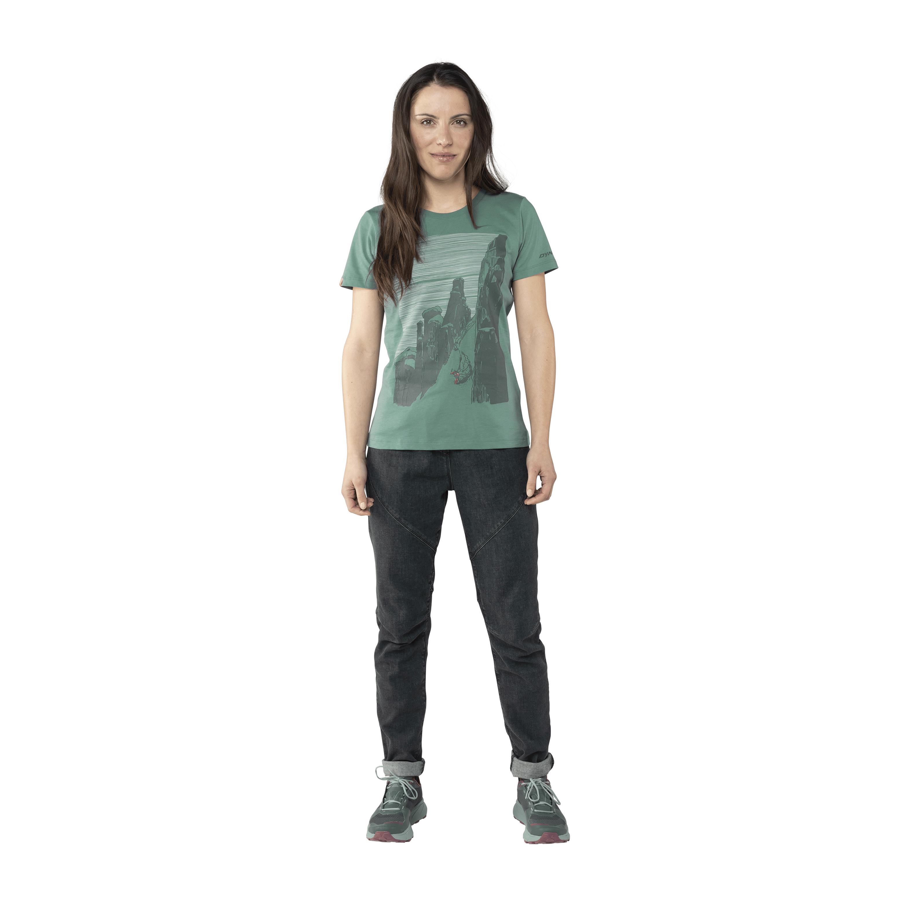 Dynafit X Simon Charrière Tee Woman on_body image