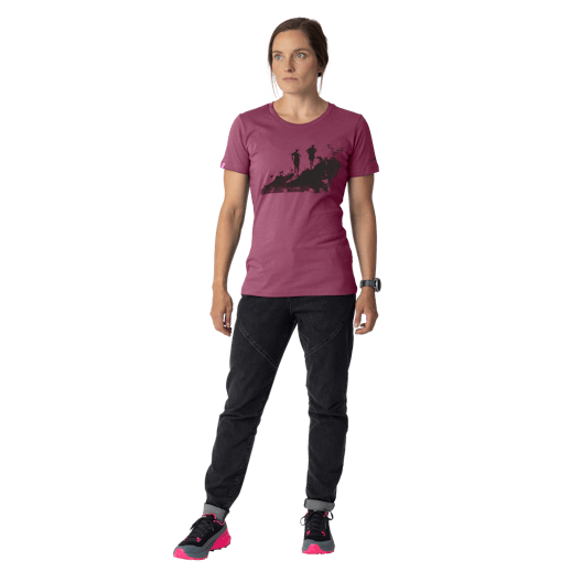 Graphic Cotton T-Shirt Damen on_body image