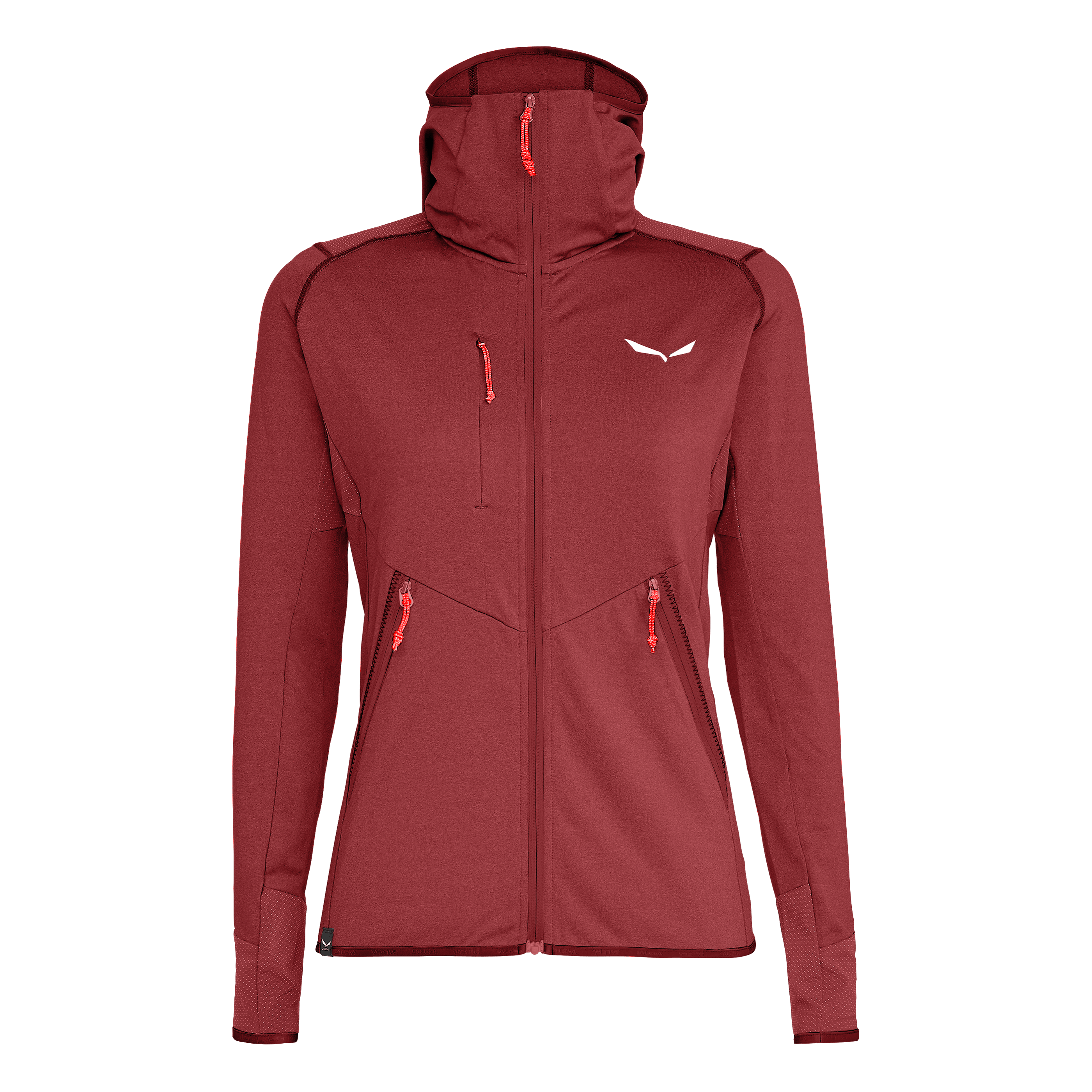 Felpa Con Cappuccio SALEWA Puez Hybrid Donna - Midlayer Leggero Per Trekking, 100% Poliestere