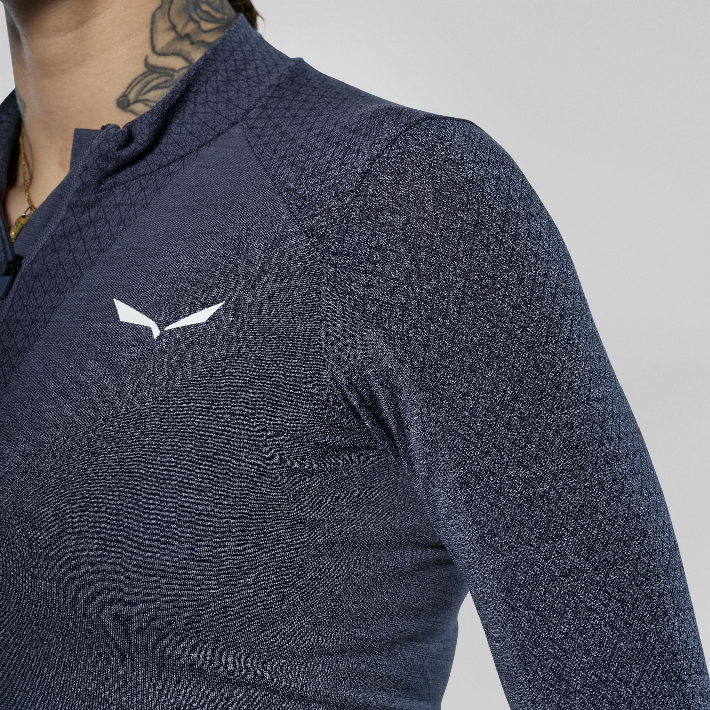 Zebru Responsive Half-Zip Damen T-Shirt tech_detail image