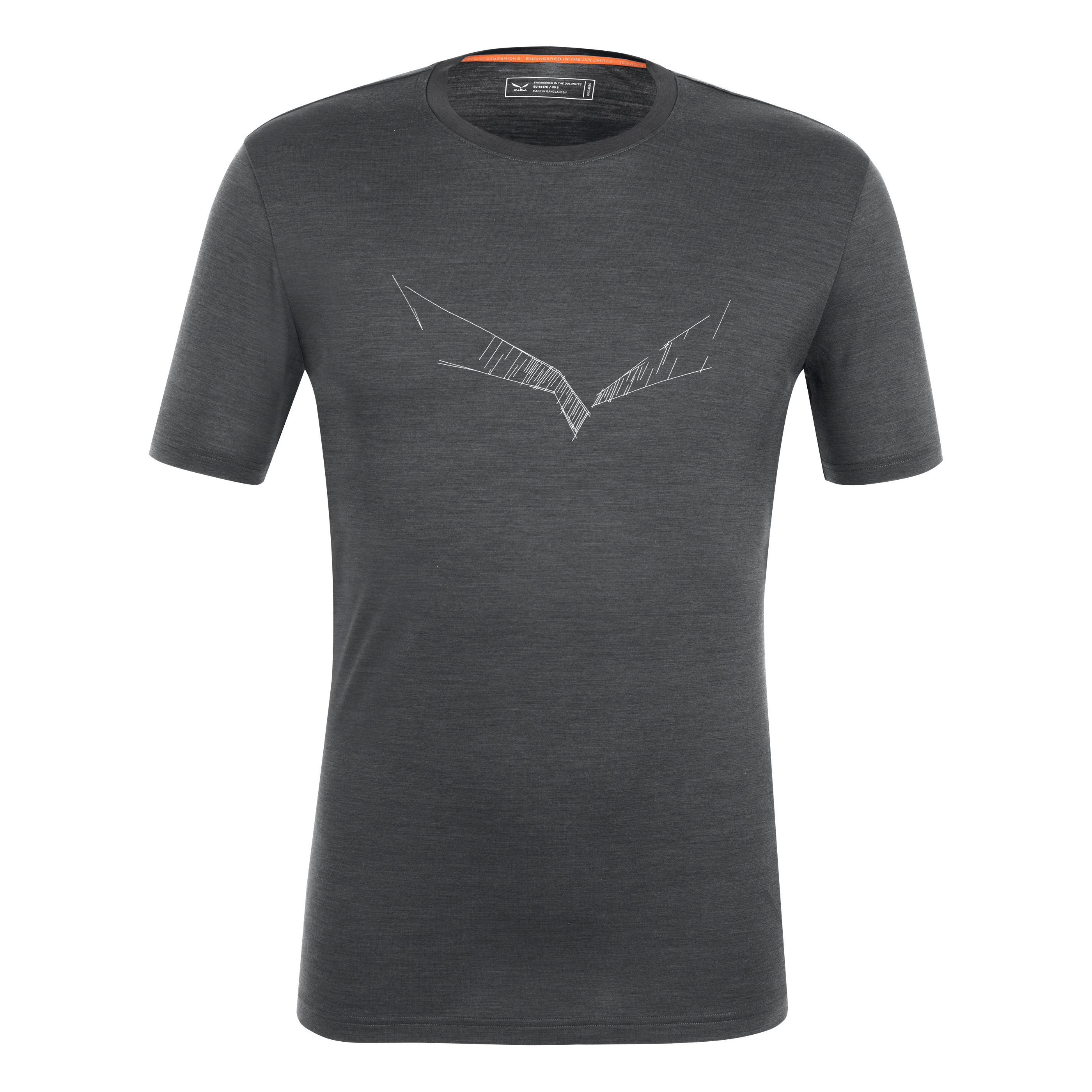 Puez Eagle Sketch Merino T-Shirt Herren still image