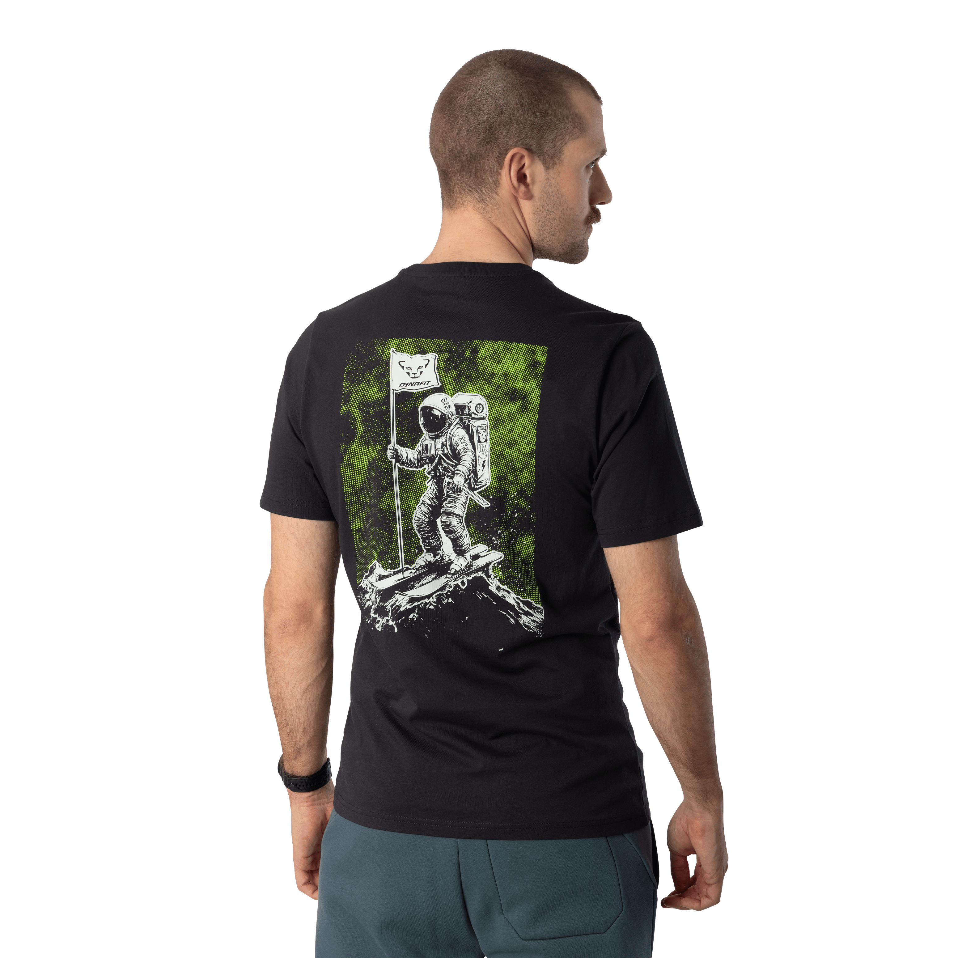 T-shirt in cotone con grafica sul retro uomo tech_detail image