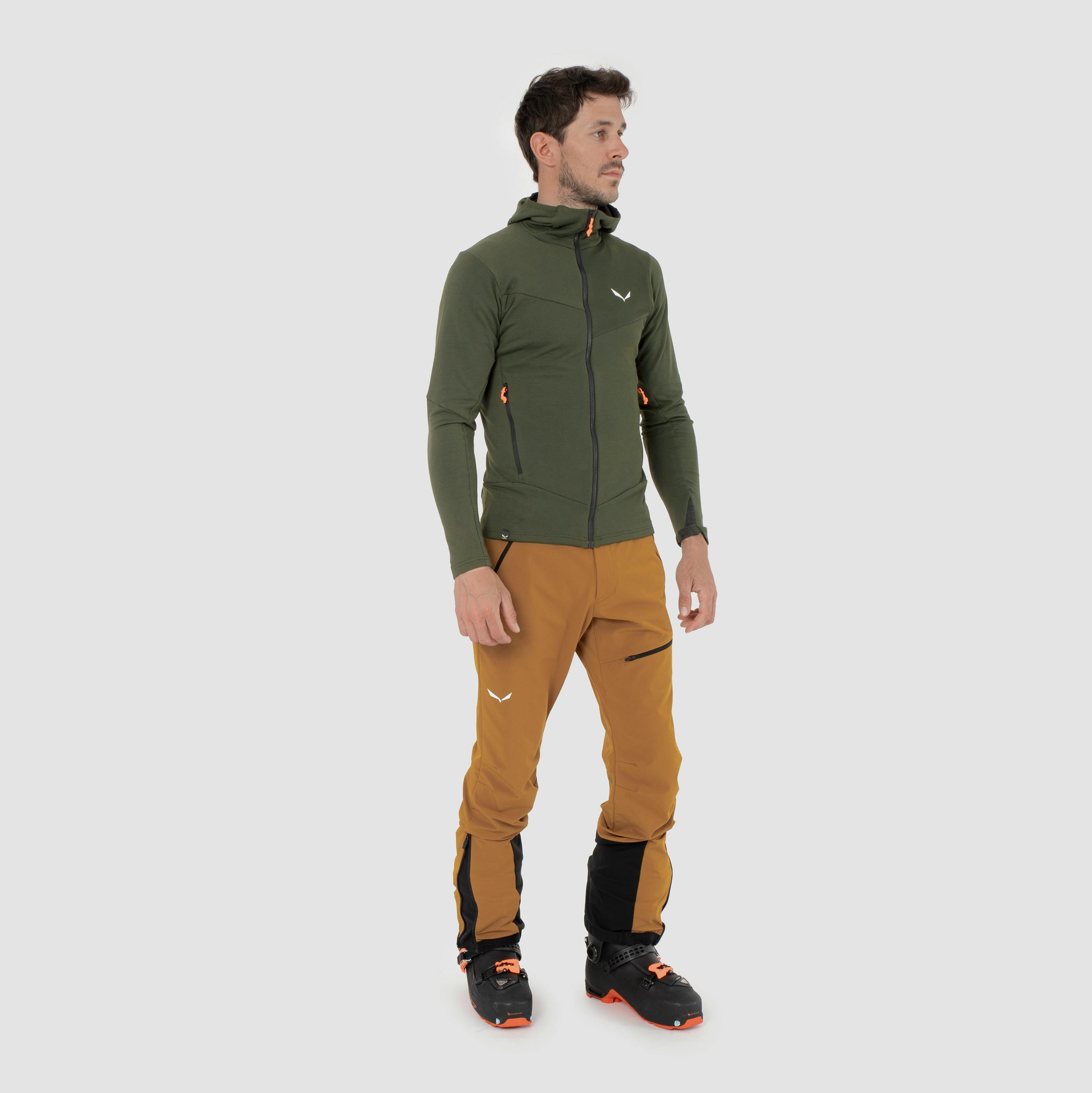 Sella Merino Hooded Jacket Men on_body image