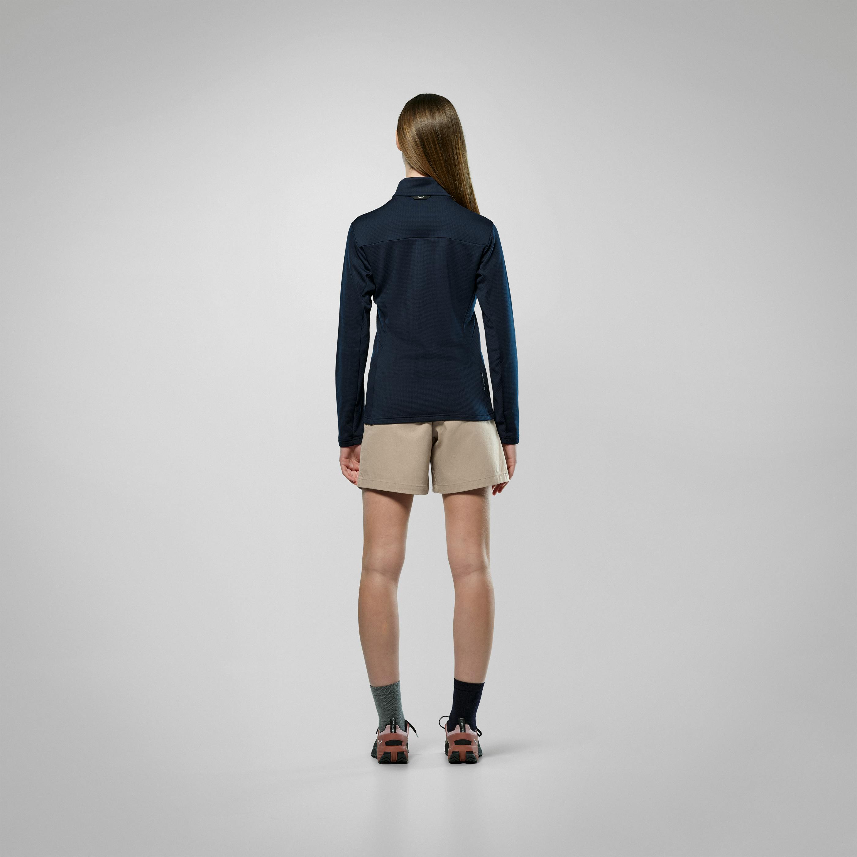 Puez Cammino Polarlite Giacca Mezza Zip Donna on_body image