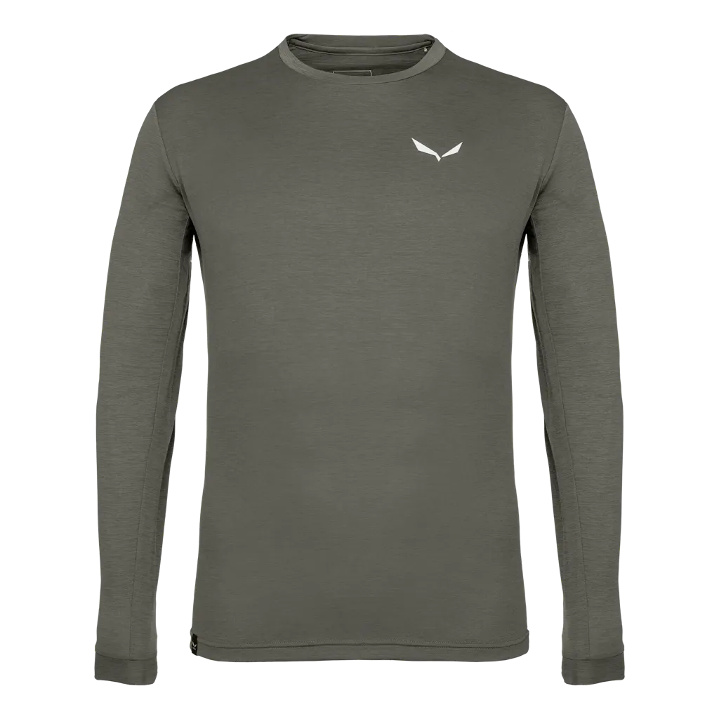 SALEWA - Puez Melange Dry’Ton Langarm Tee Herren - Grün (Gr.54)