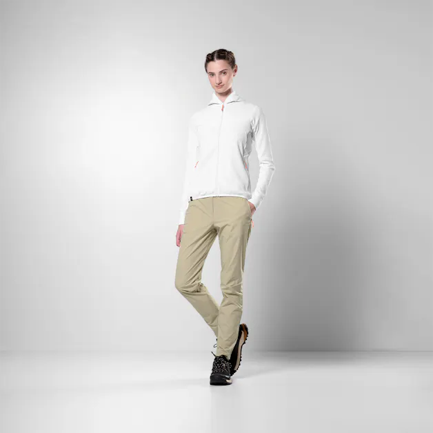 Puez Waffle Hybrid Polarlite Kapuzenjacke Damen on_body image