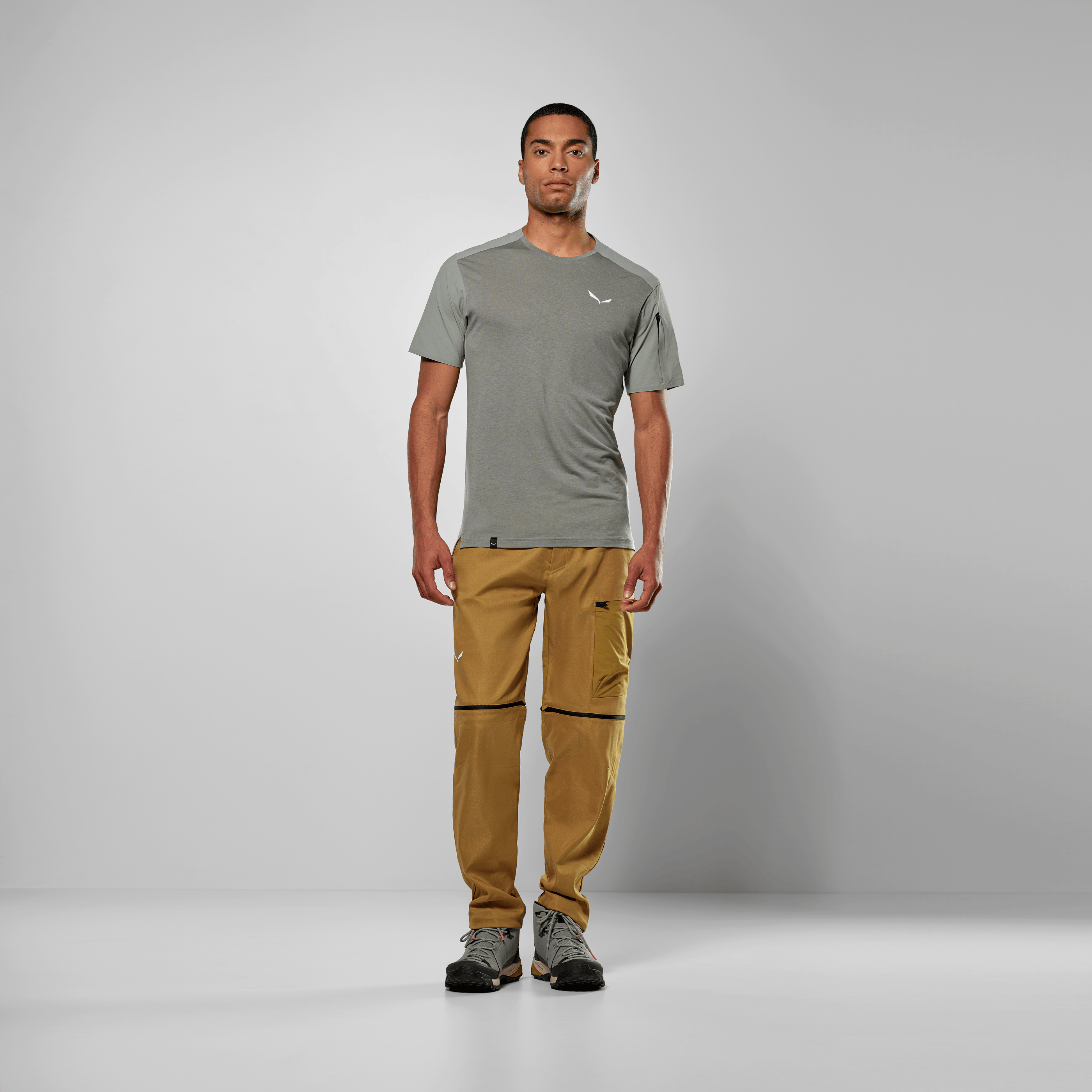 Puez Merino Hybrid T-Shirt Men on_body image