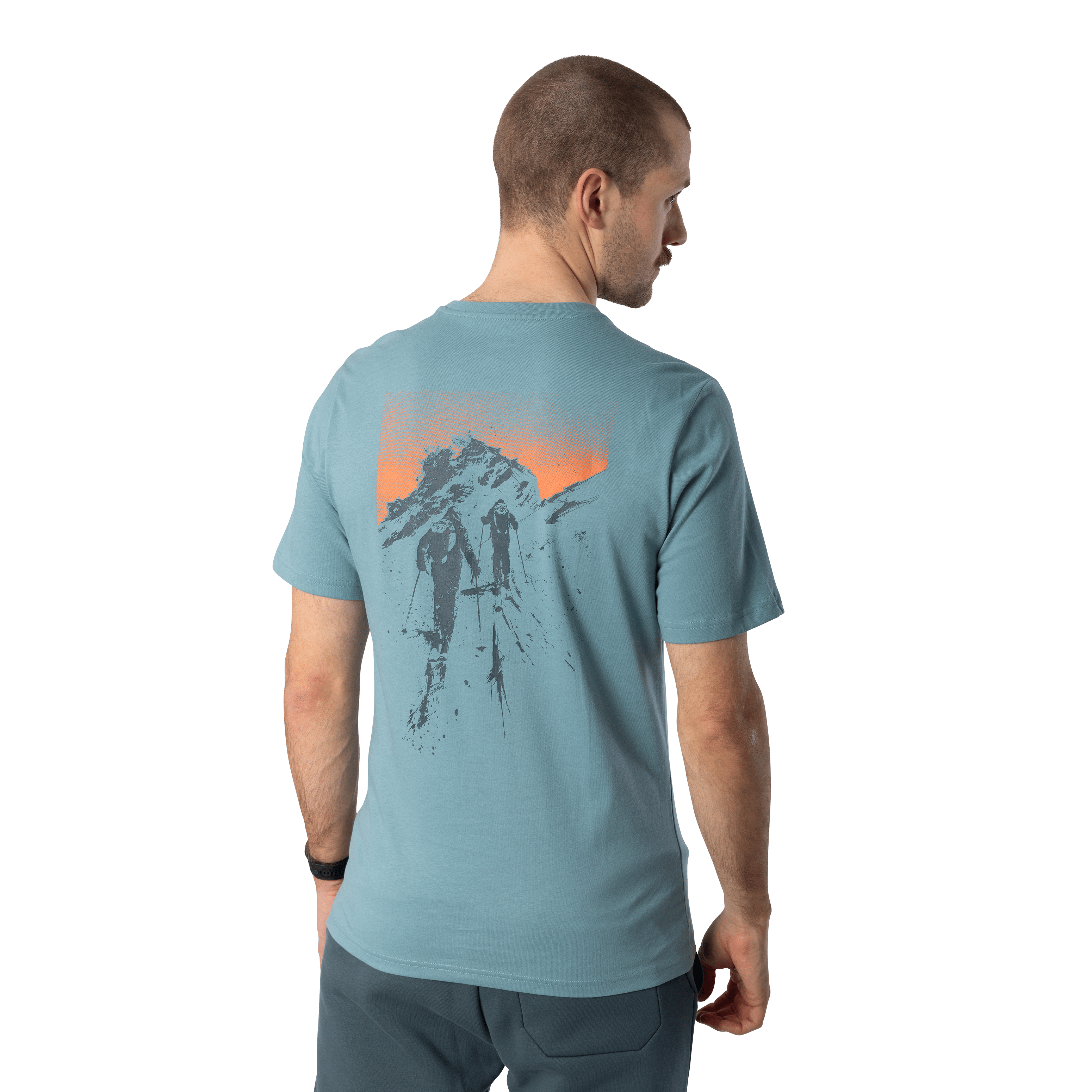 T-shirt in cotone con grafica sul retro uomo tech_detail image