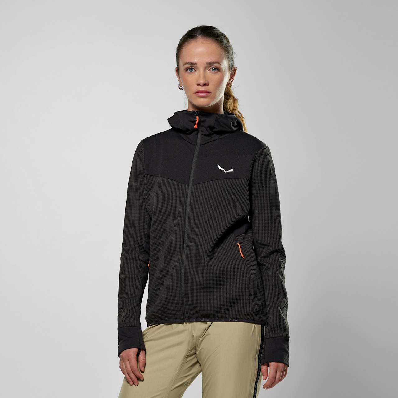 Puez Waffle Hybrid Polarlite Hooded Jacket Women