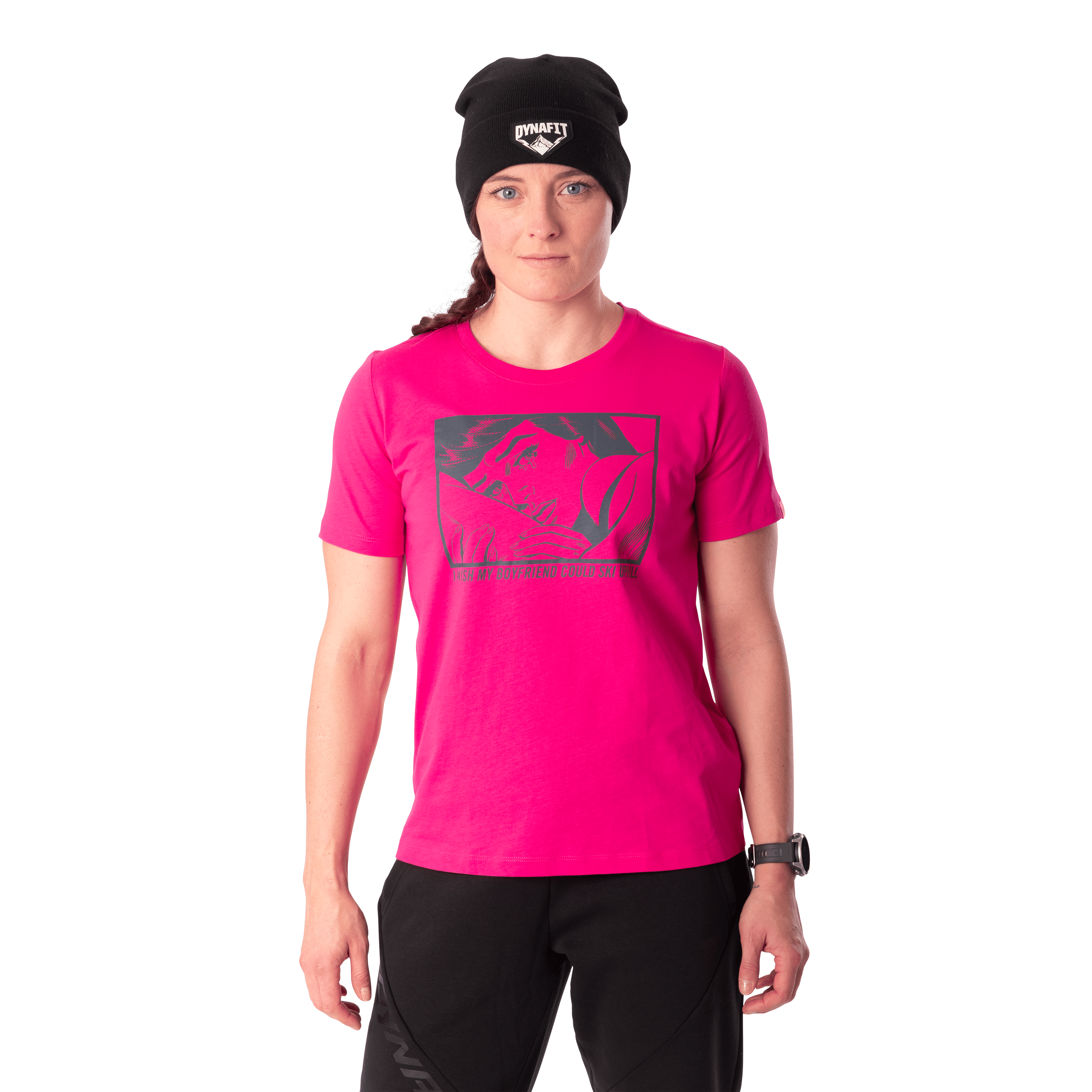 T-shirt grafica in cotone donna hover image