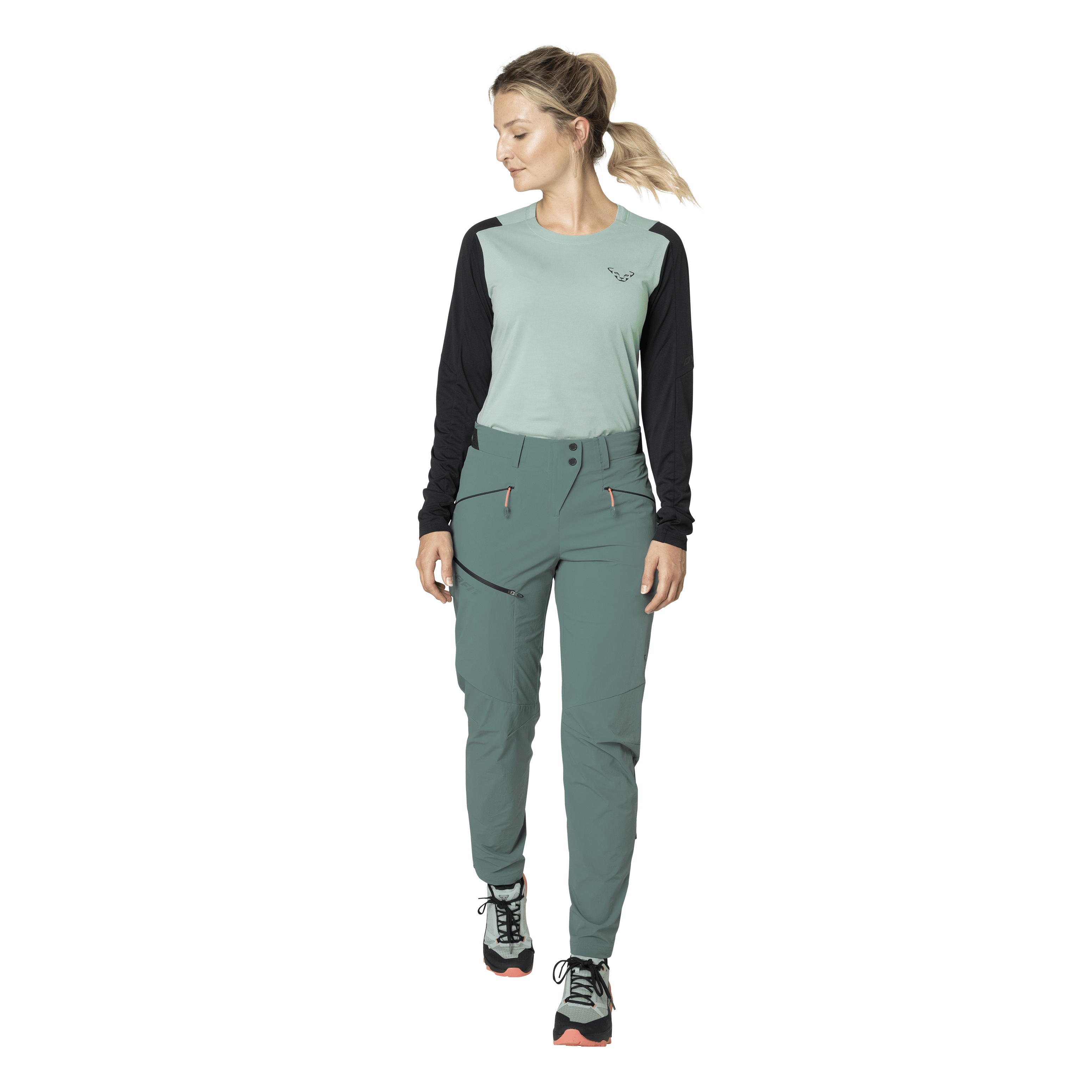 Pantaloni Transalper Dynastretch da donna on_body image