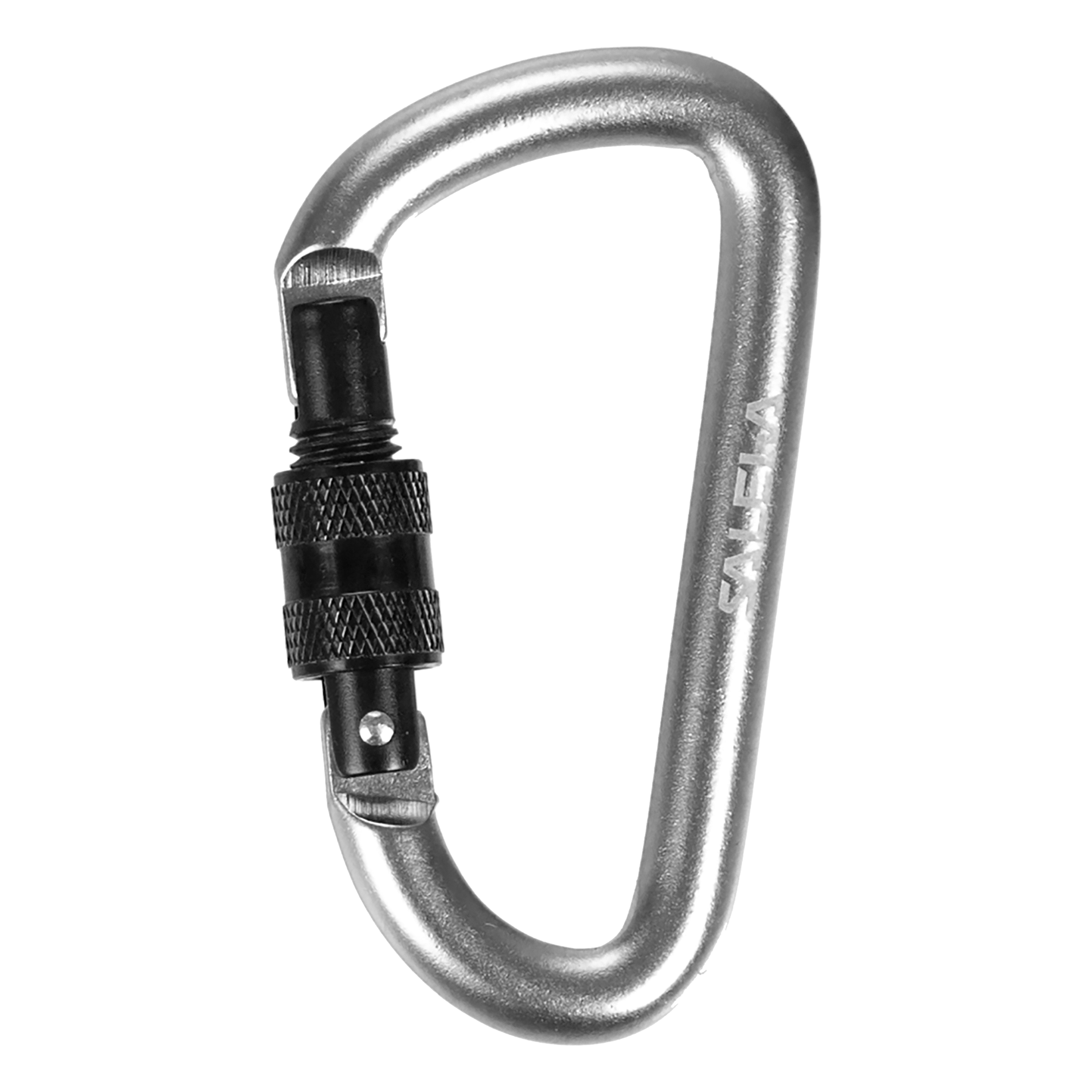 D-Shape carabiner with screw