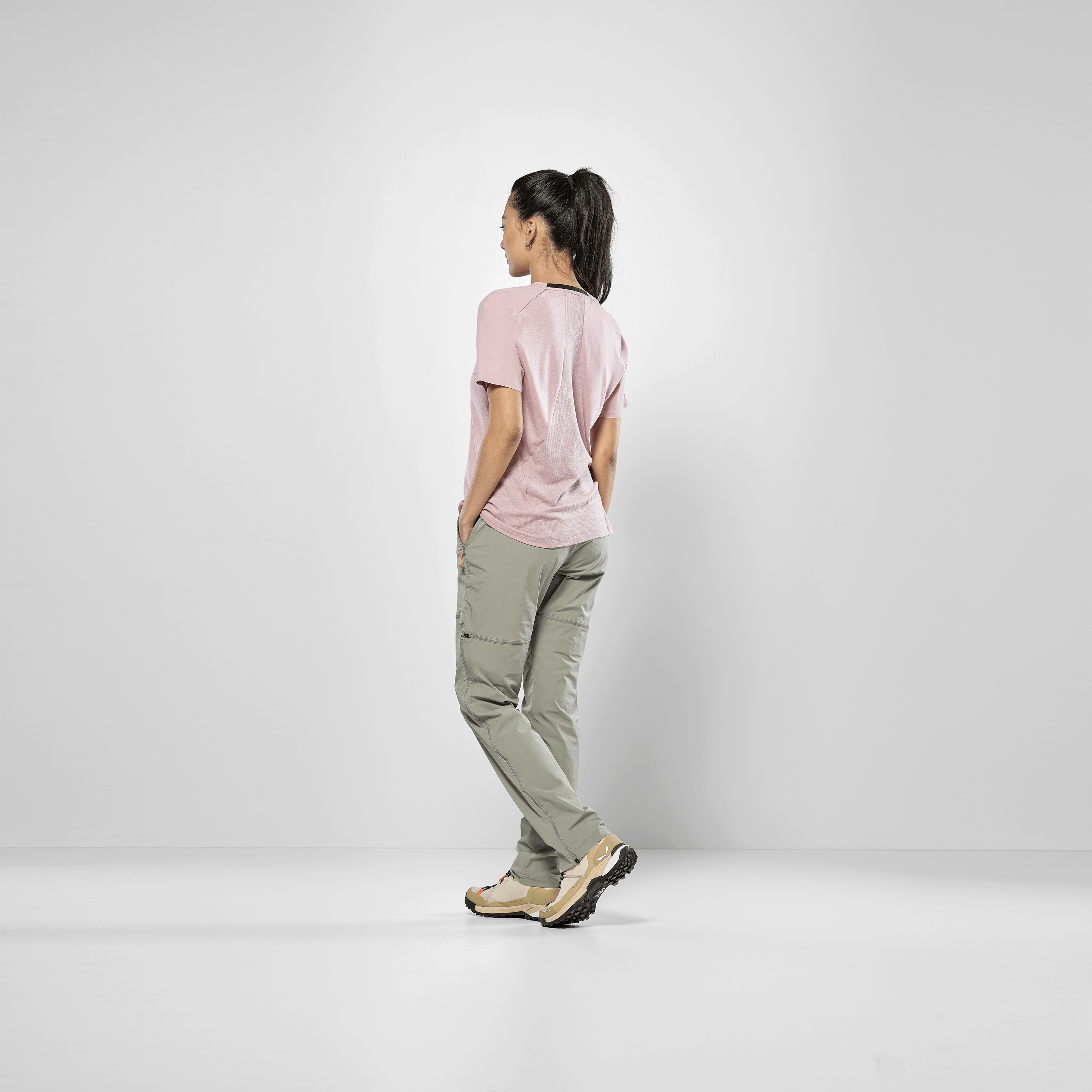 Puez Merino Hybrid T-Shirt Women on_body image