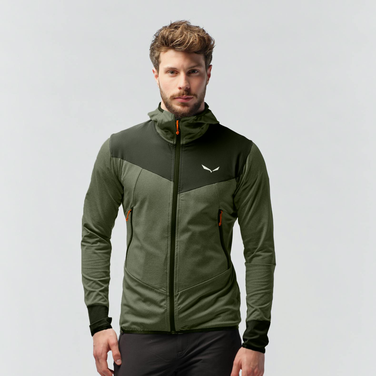 Agner Hybrid Polarlite Durastretch Men's Hooded Jacket | Salewa