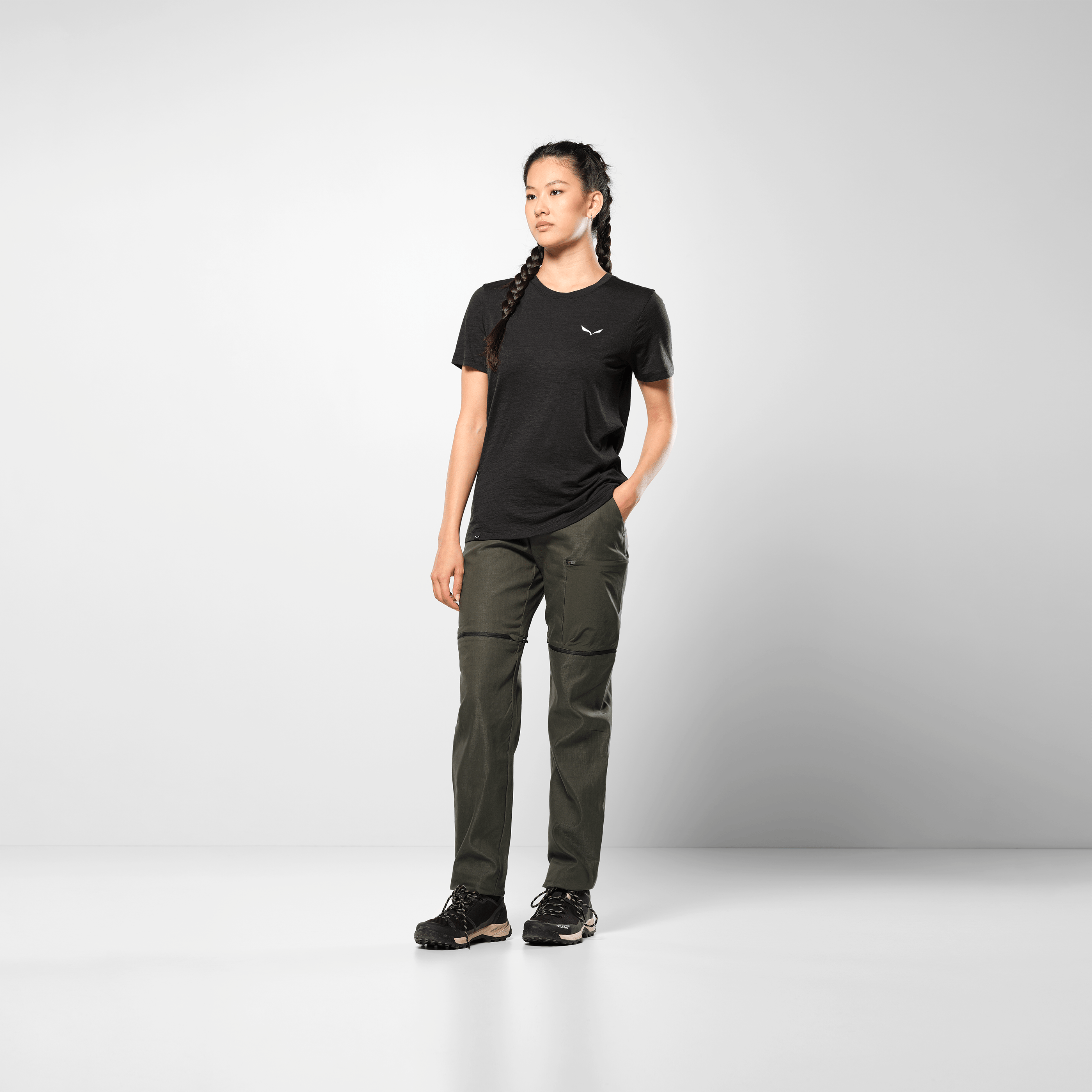 Eagle Minilogo Merino T-Shirt Women on_body image