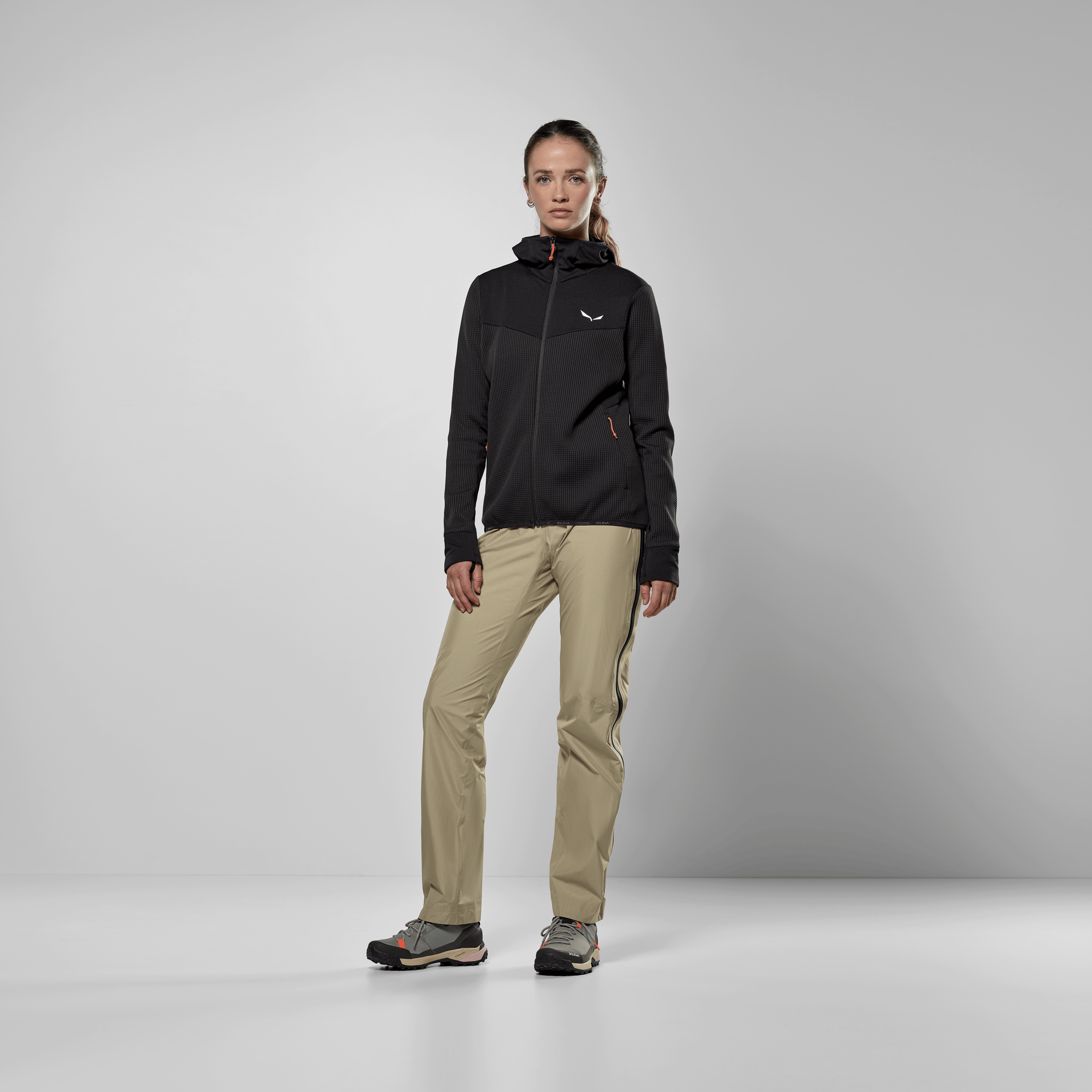 Puez Waffle Hybrid Polarlite Felpa con Cappuccio Donna on_body image