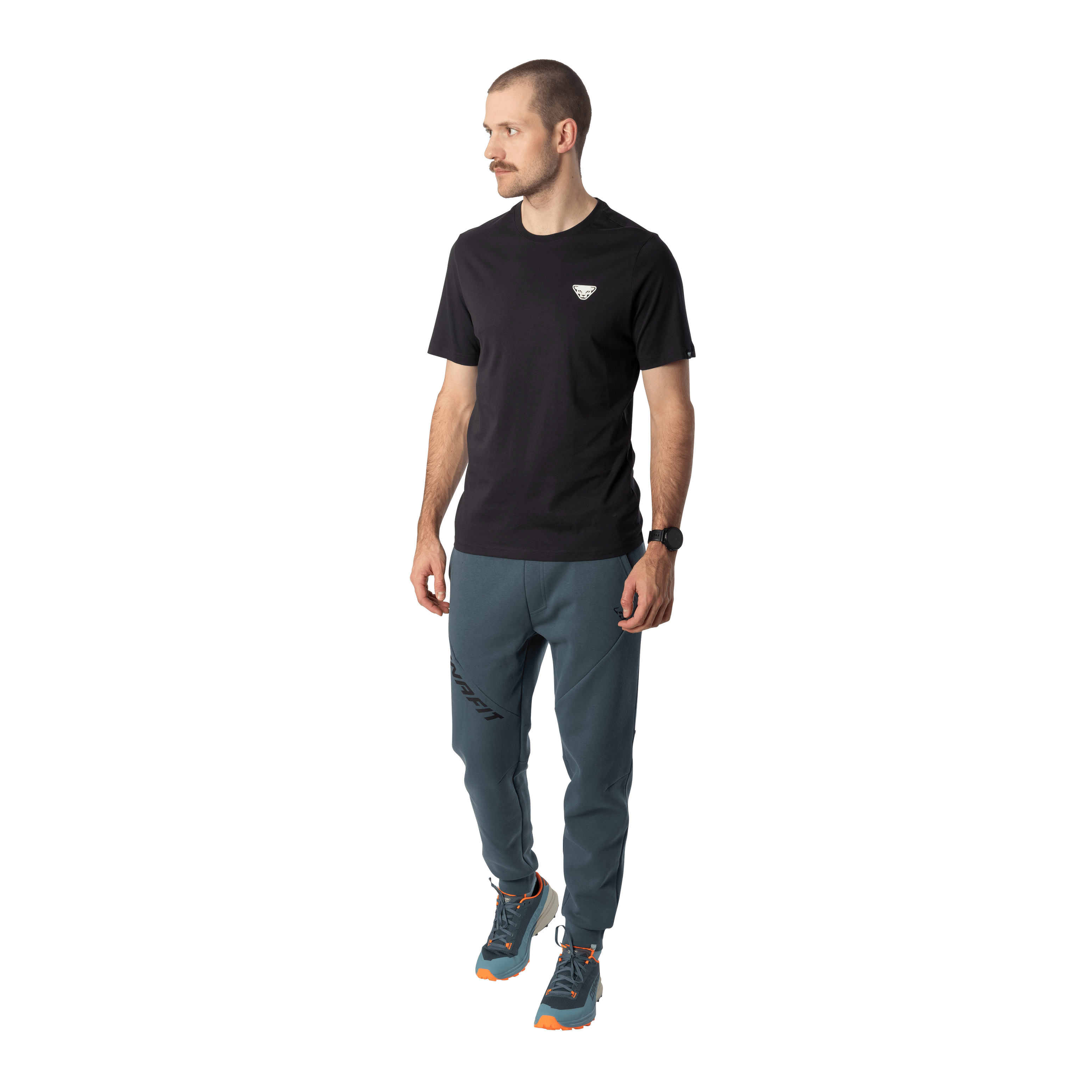T-shirt in cotone con grafica sul retro uomo on_body image
