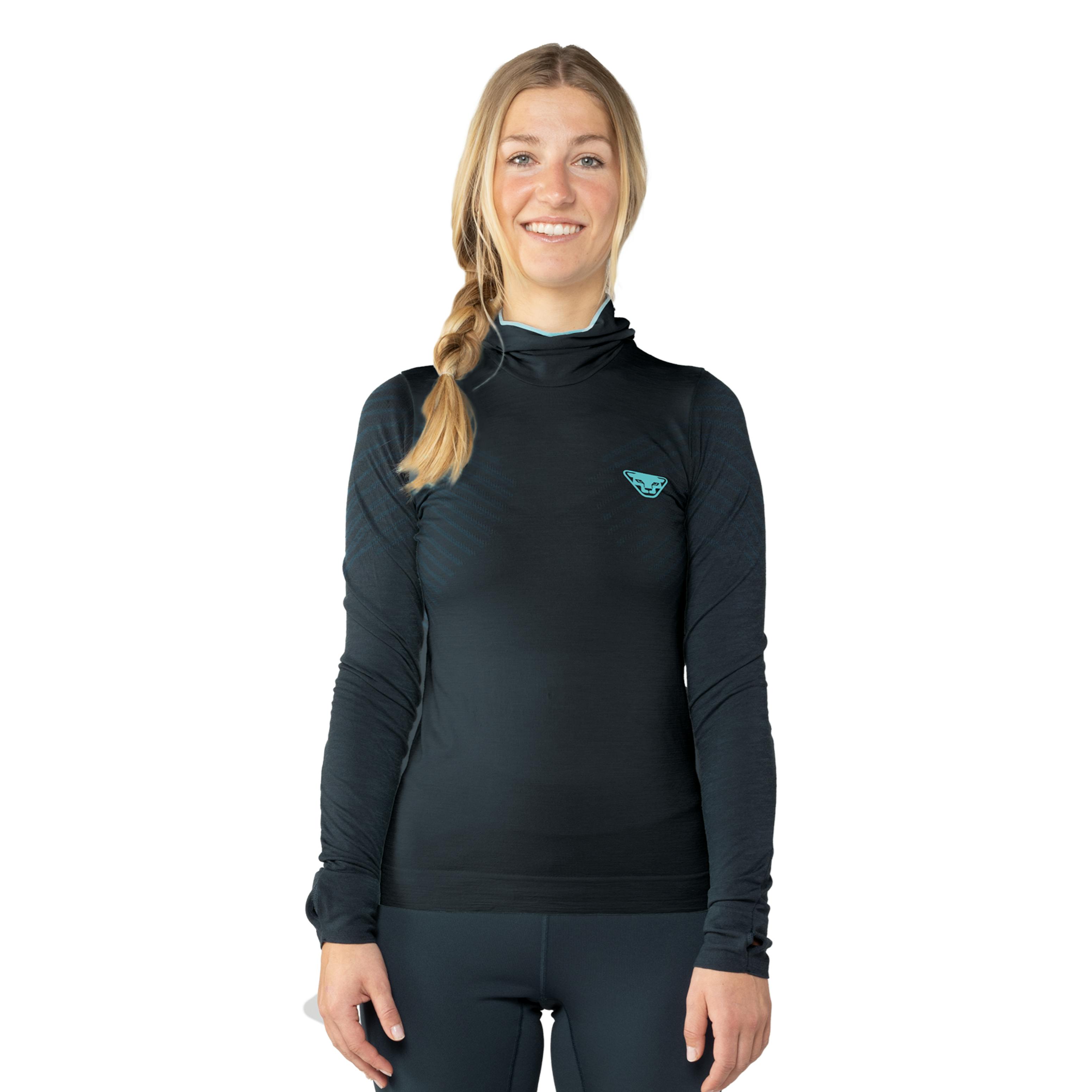 Maglia a maniche lunghe con cappuccio Tigard Merino donna hover image