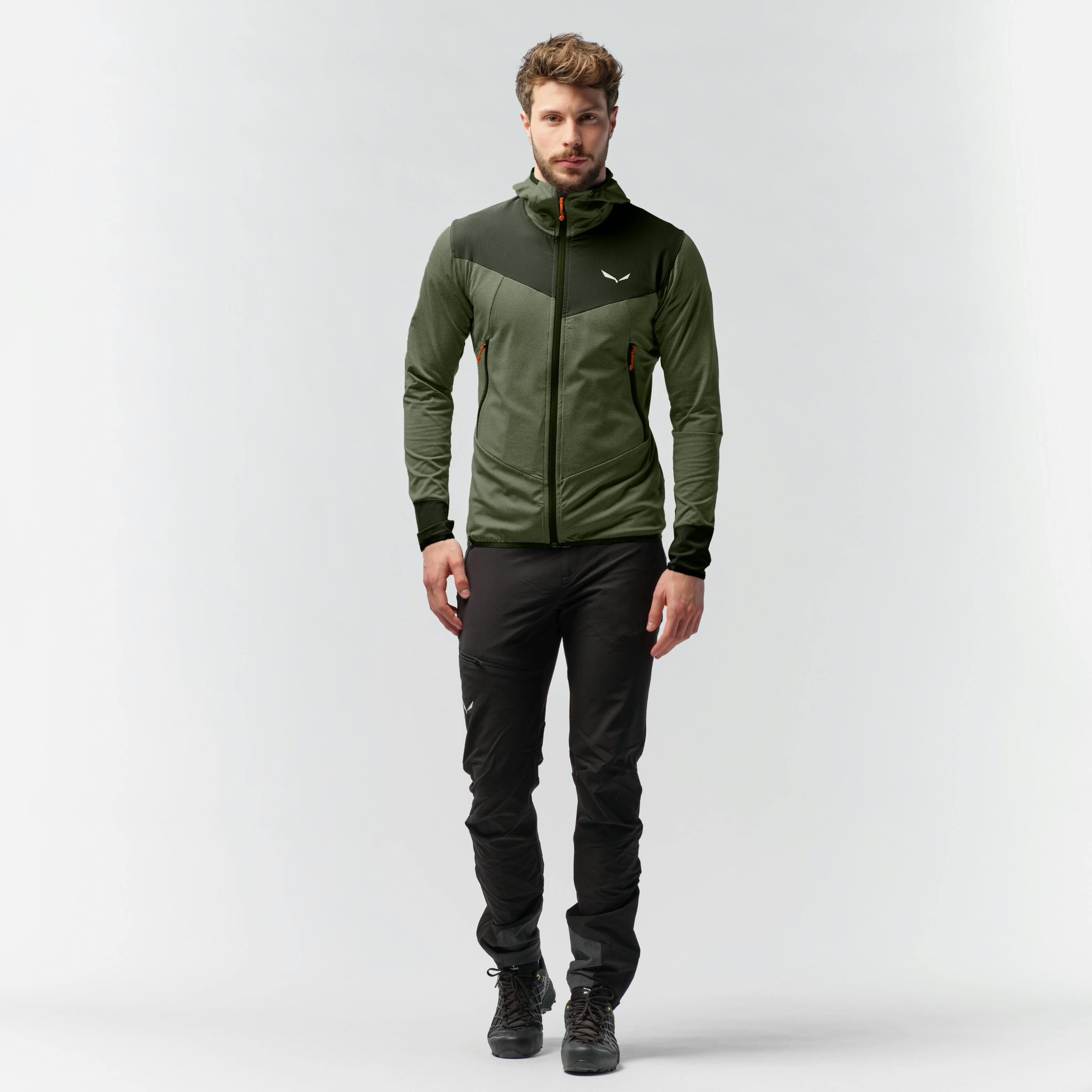 Felpa Con Cappuccio Uomo Trespass Heber – Zip Intera, Tasche Con Cerniera, Asciugatura Rapida, Riflettente