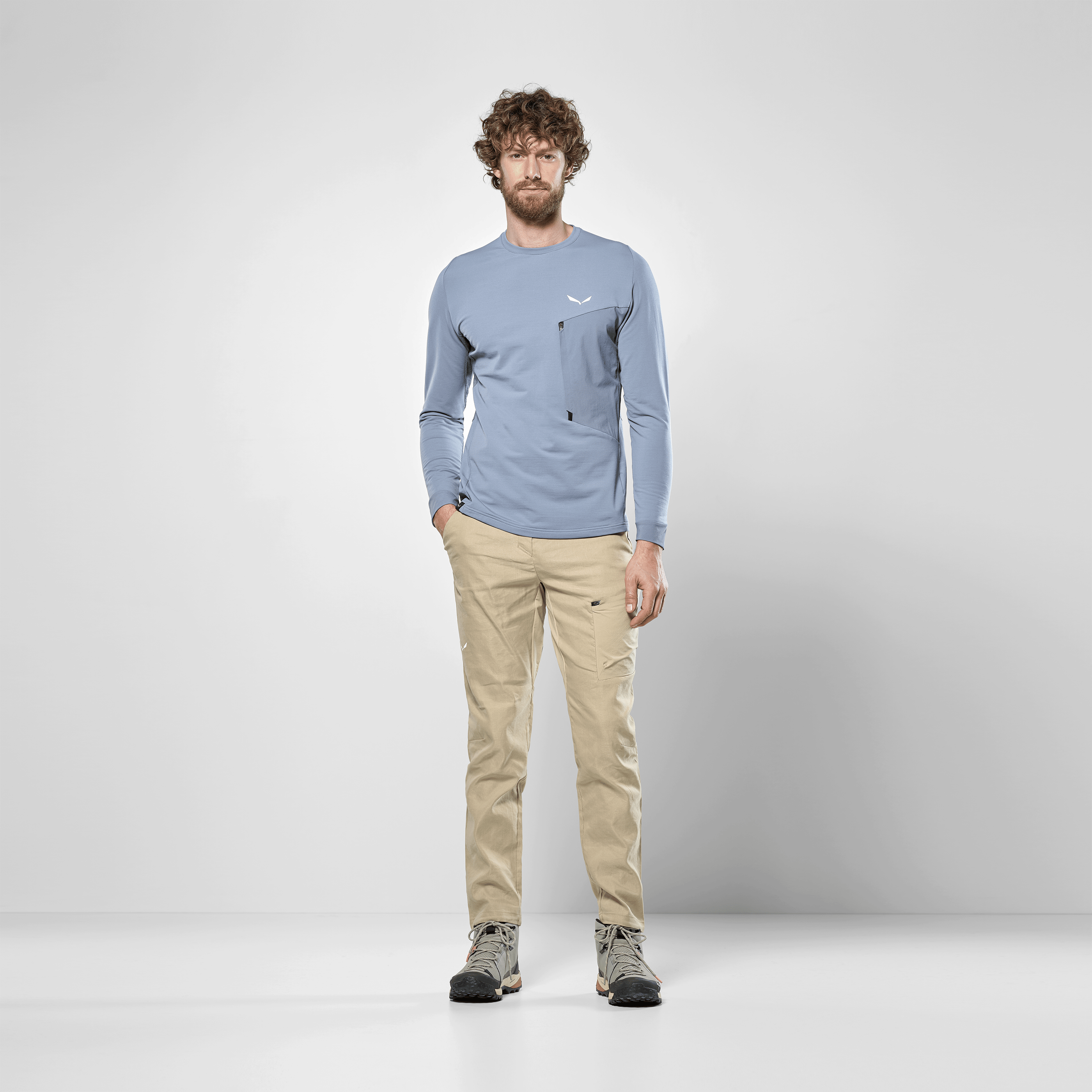 Puez Merino Durastretch Pullover Herren on_body image
