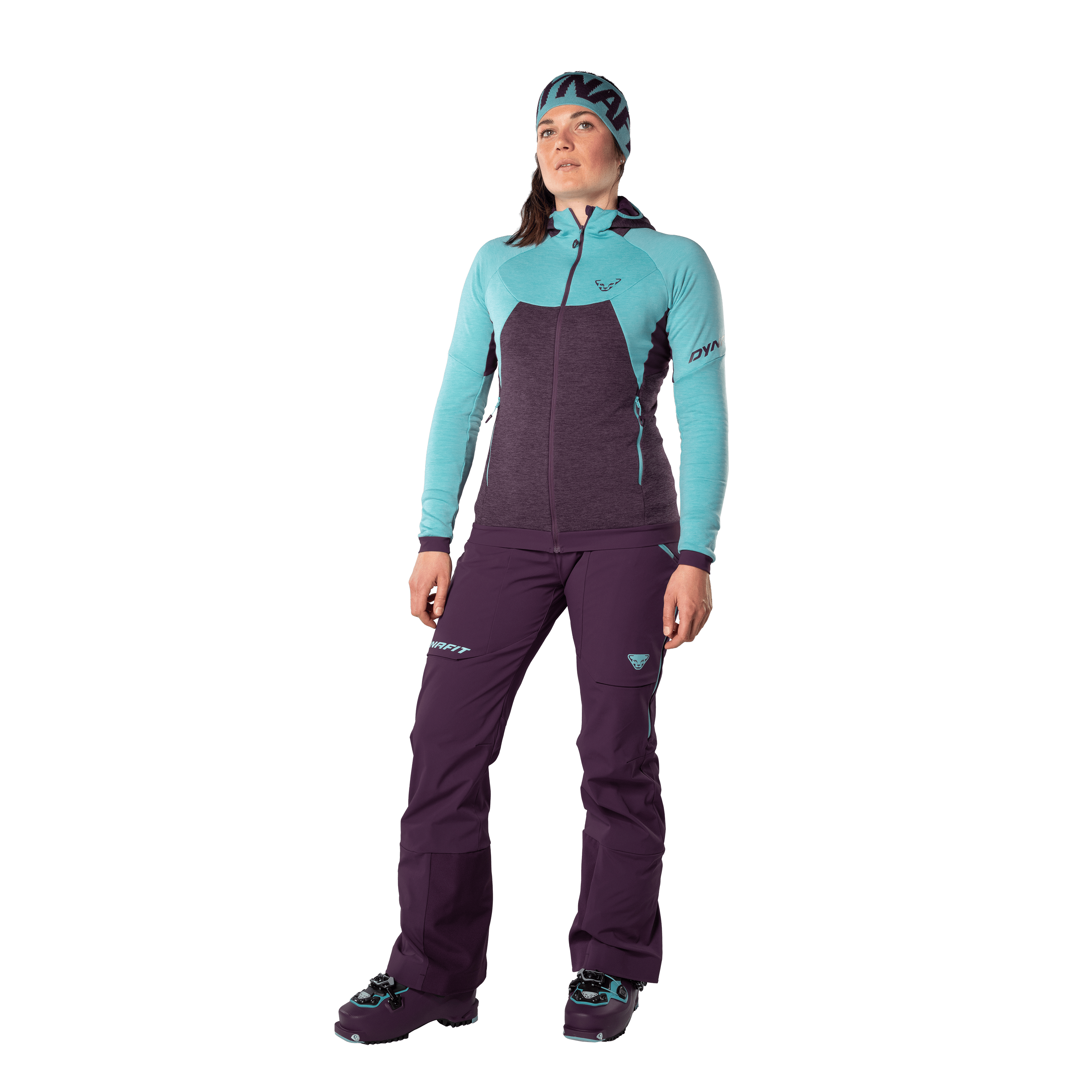 Tour Wool Thermal Kapuzenjacke Damen on_body image