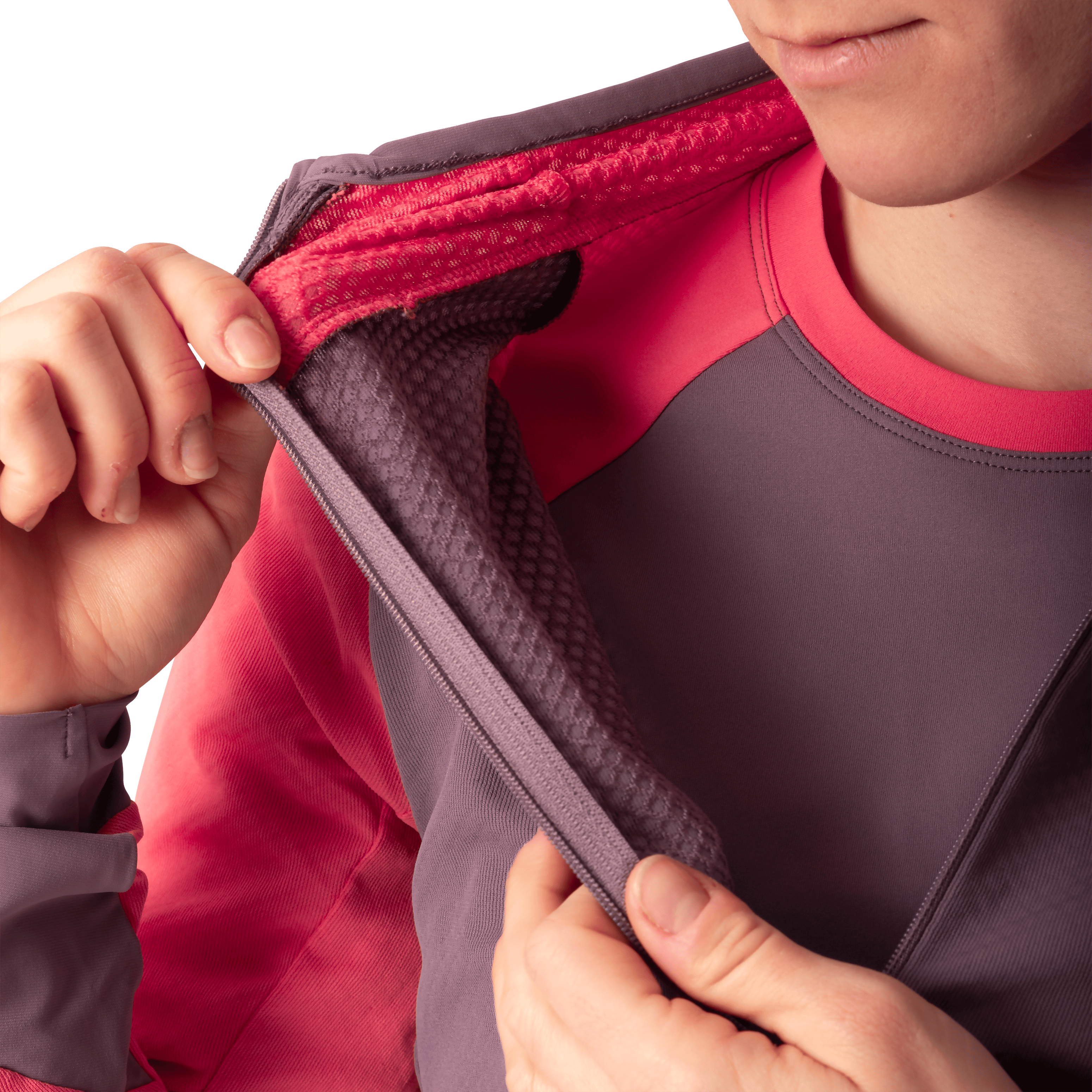 Maglia a manica lunga e 1/2 zip Alpine donna tech_detail image