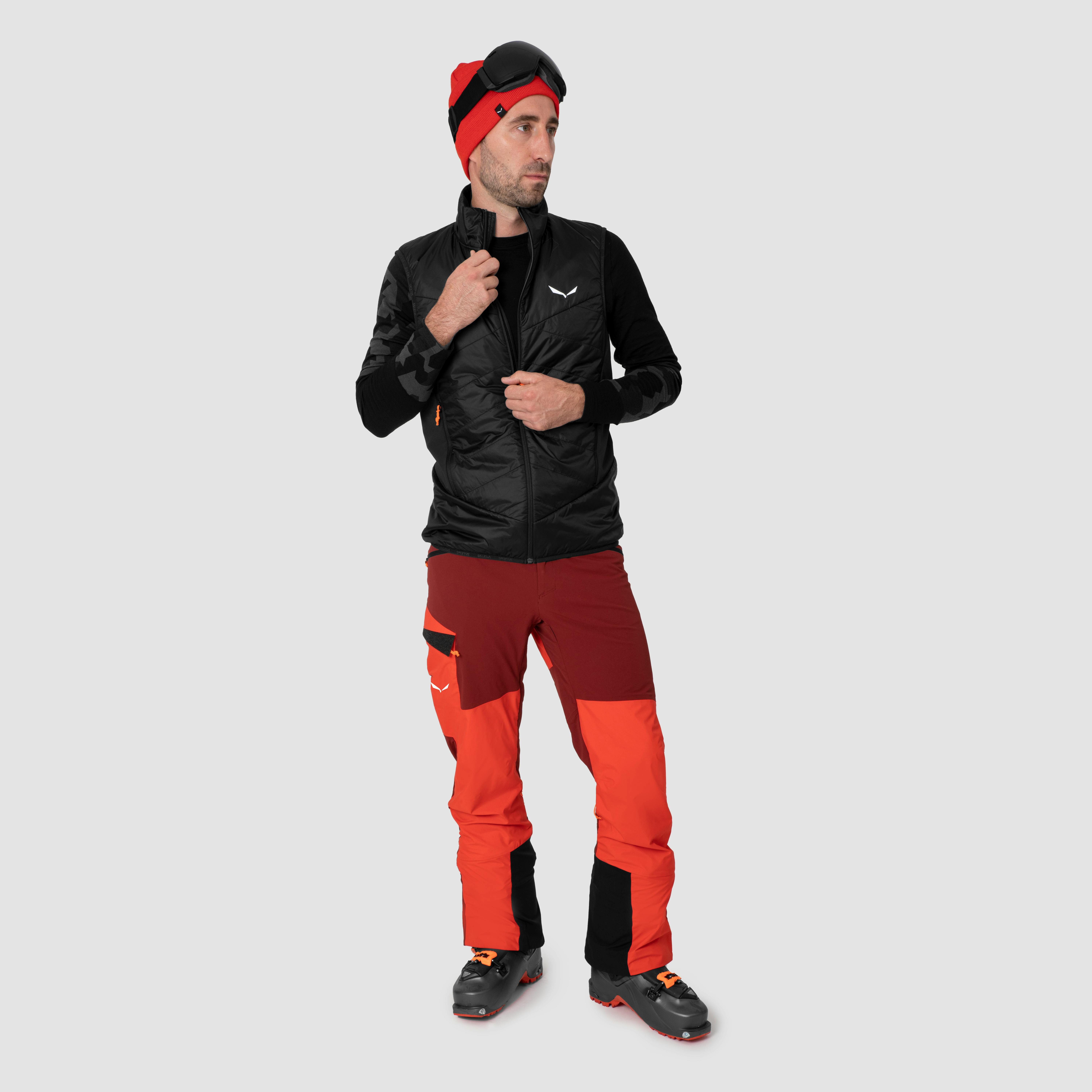 Chaleco Térmico Salewa ORTLES HYB TWR VEST Para Hombre - Tecnología Responsive TirolWool, Aislamiento De Lana, Negro | Actividades Alpinas Y Senderismo