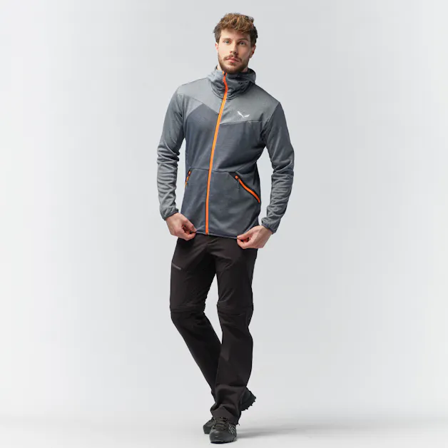 Puez Melange Polarlite Felpa con Cappuccio Uomo on_body image
