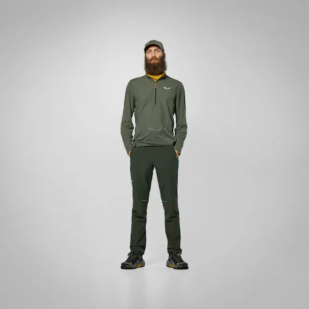 Pedroc Dry'ton Wind Maglia mezza-zip maniche Lunghe Uomo on_body image